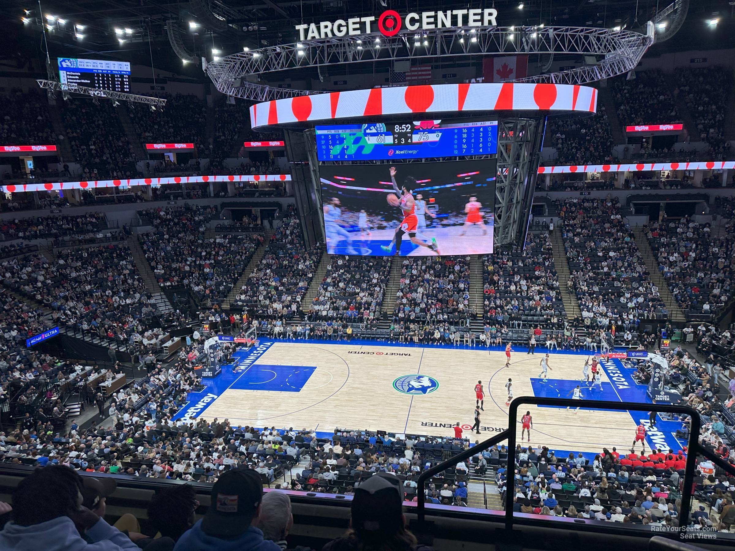 section 231, row c seat view  for basketball - target center