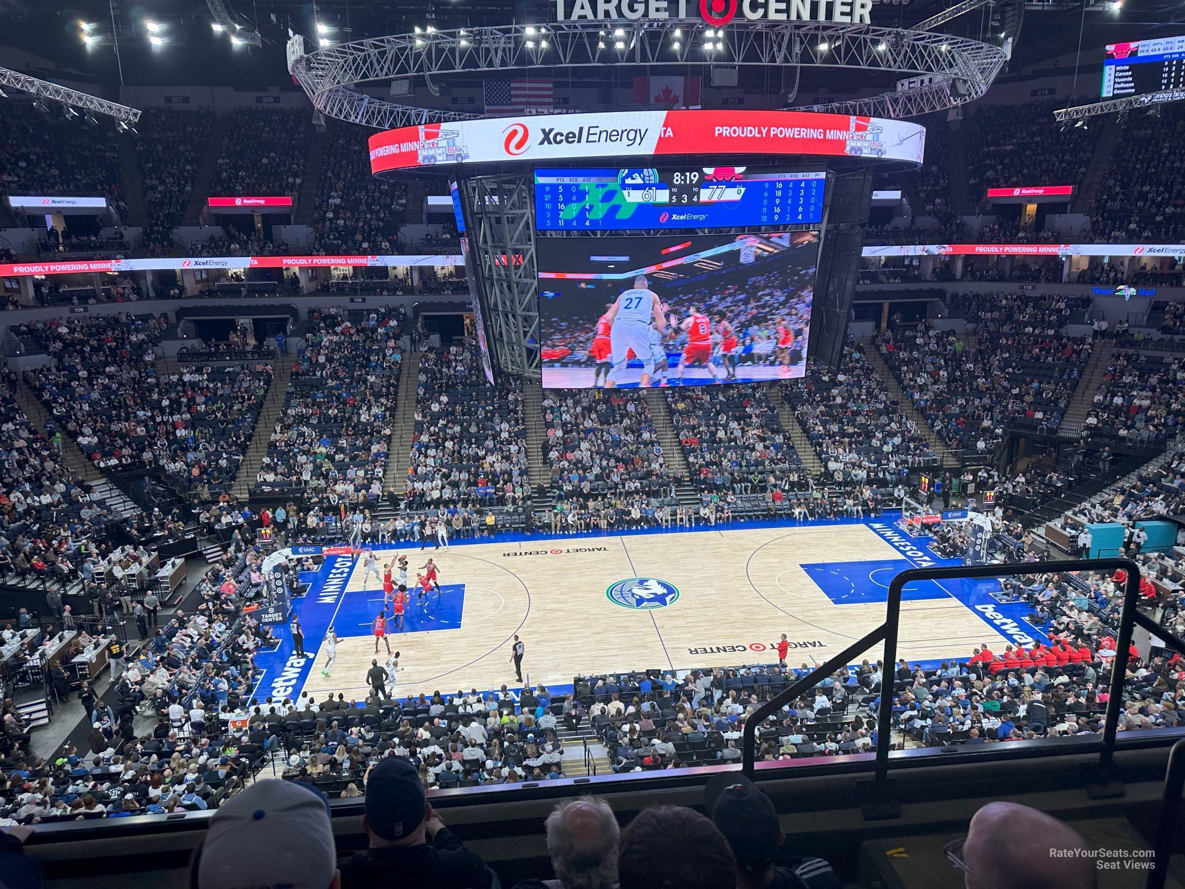 section 232, row c seat view  for basketball - target center