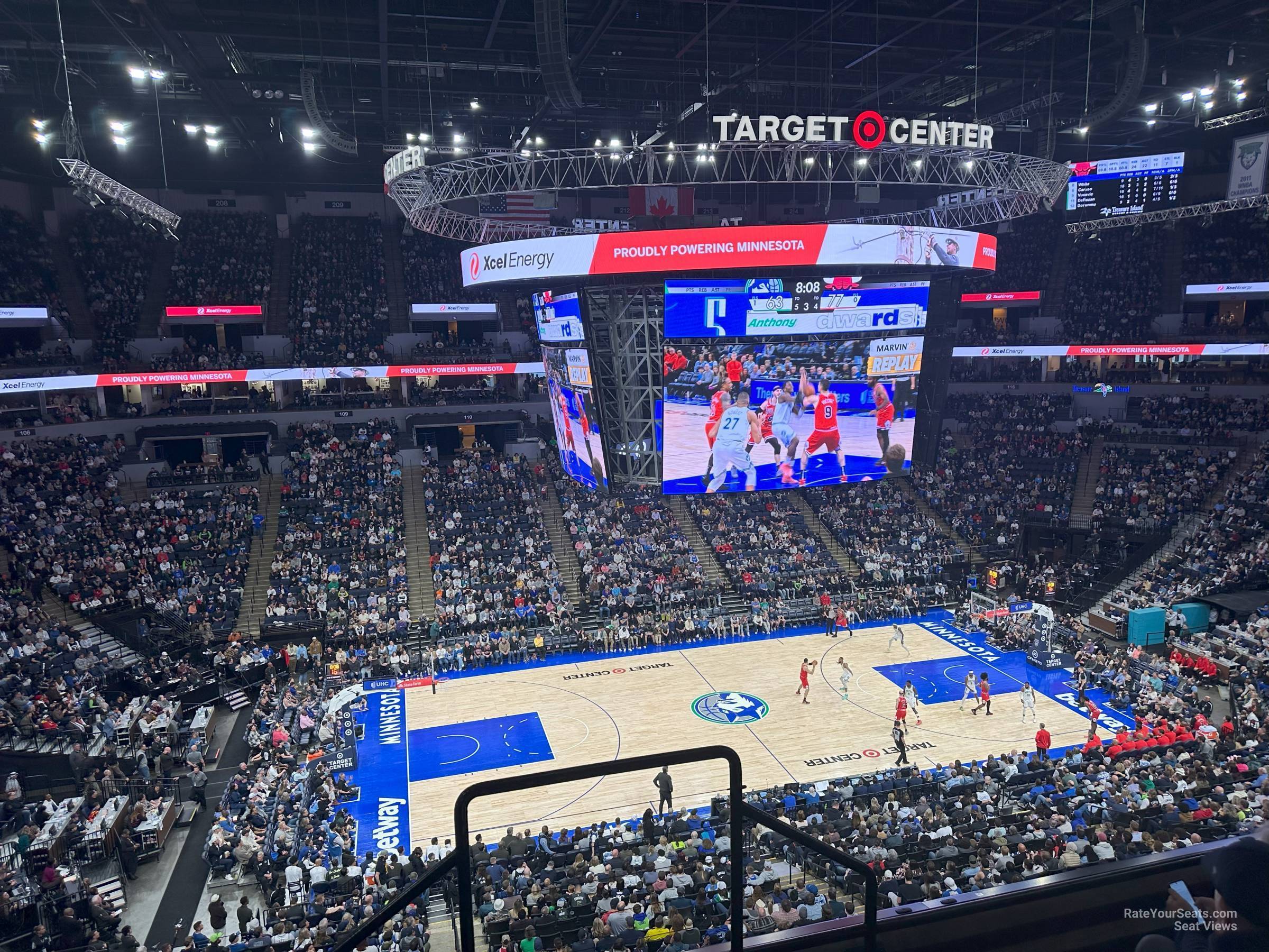 section 233, row c seat view  for basketball - target center