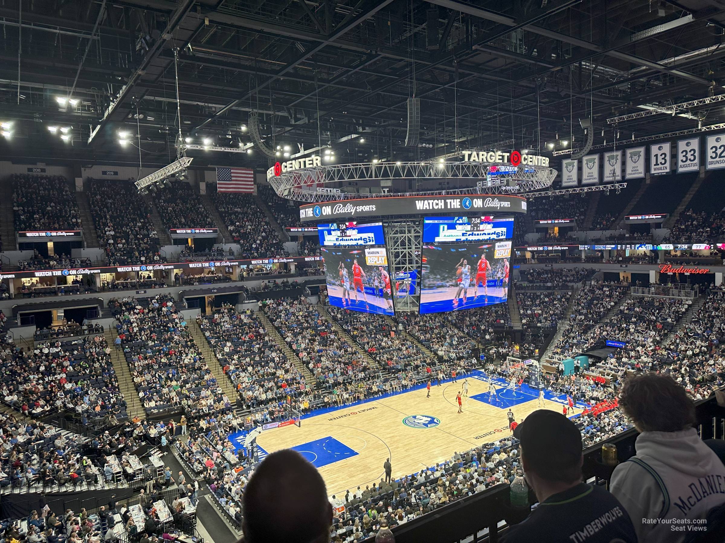 section 235, row c seat view  for basketball - target center