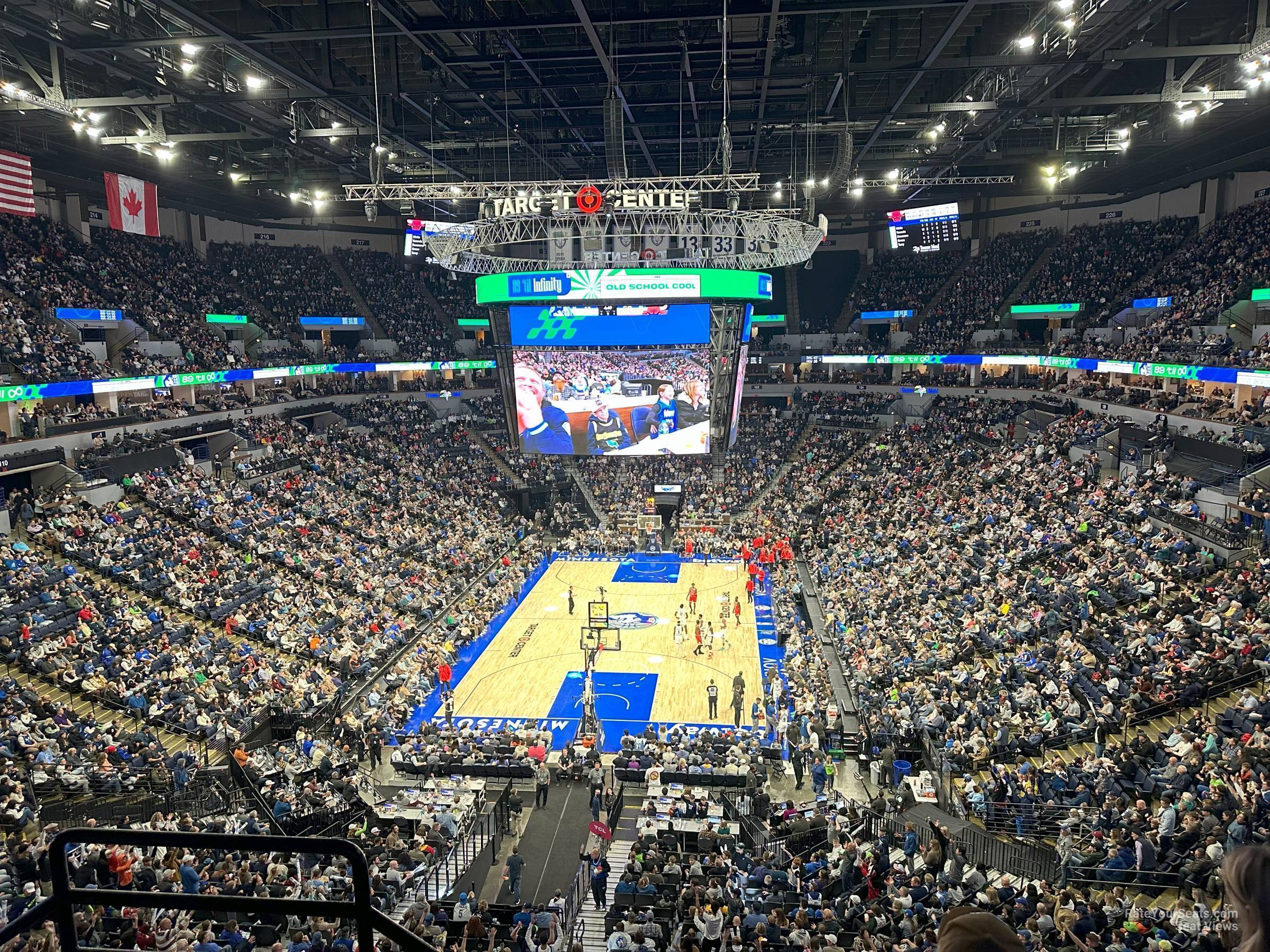 section 240, row c seat view  for basketball - target center