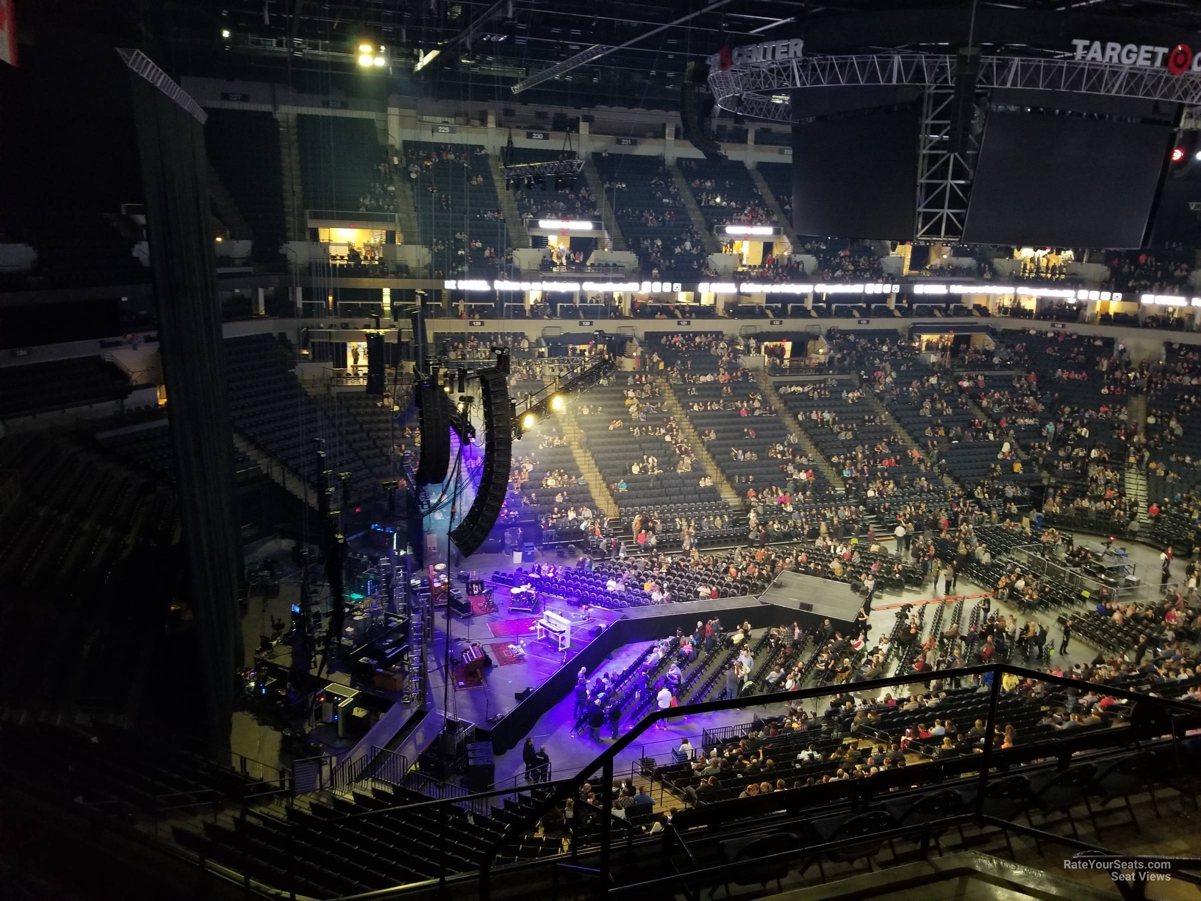 section 215, row j seat view  for concert - target center