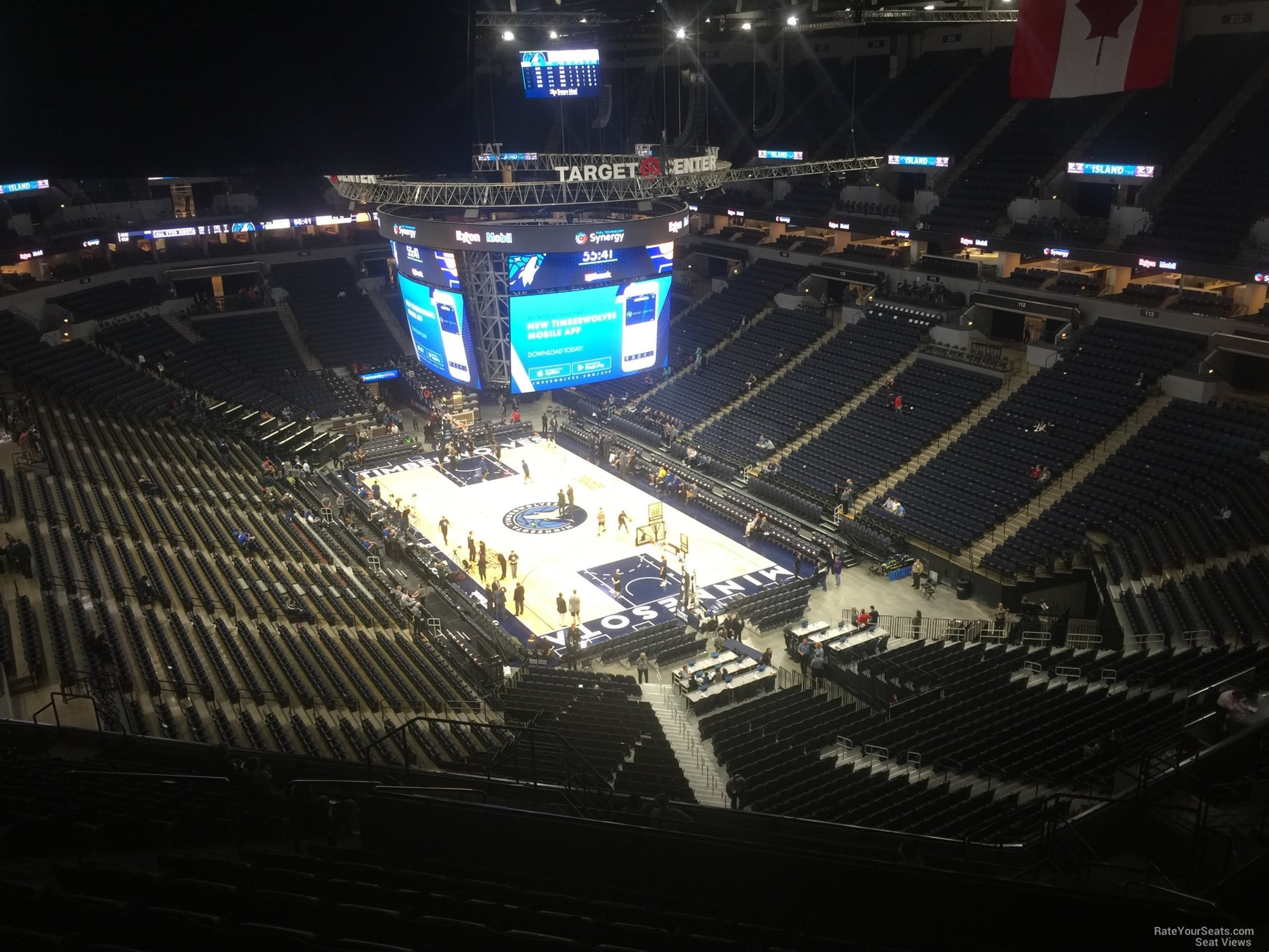 section 224, row t seat view  for basketball - target center