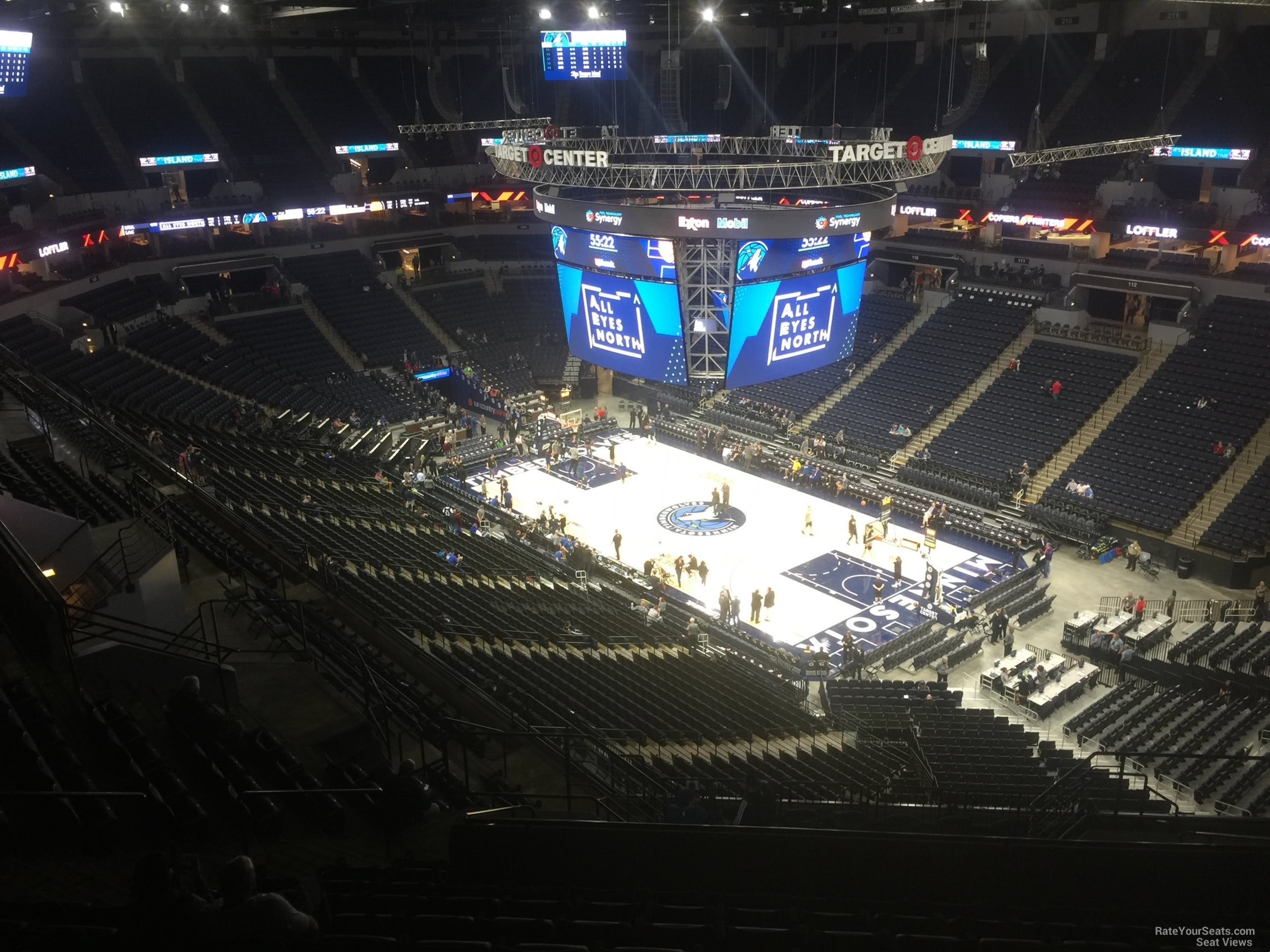 section 226, row t seat view  for basketball - target center