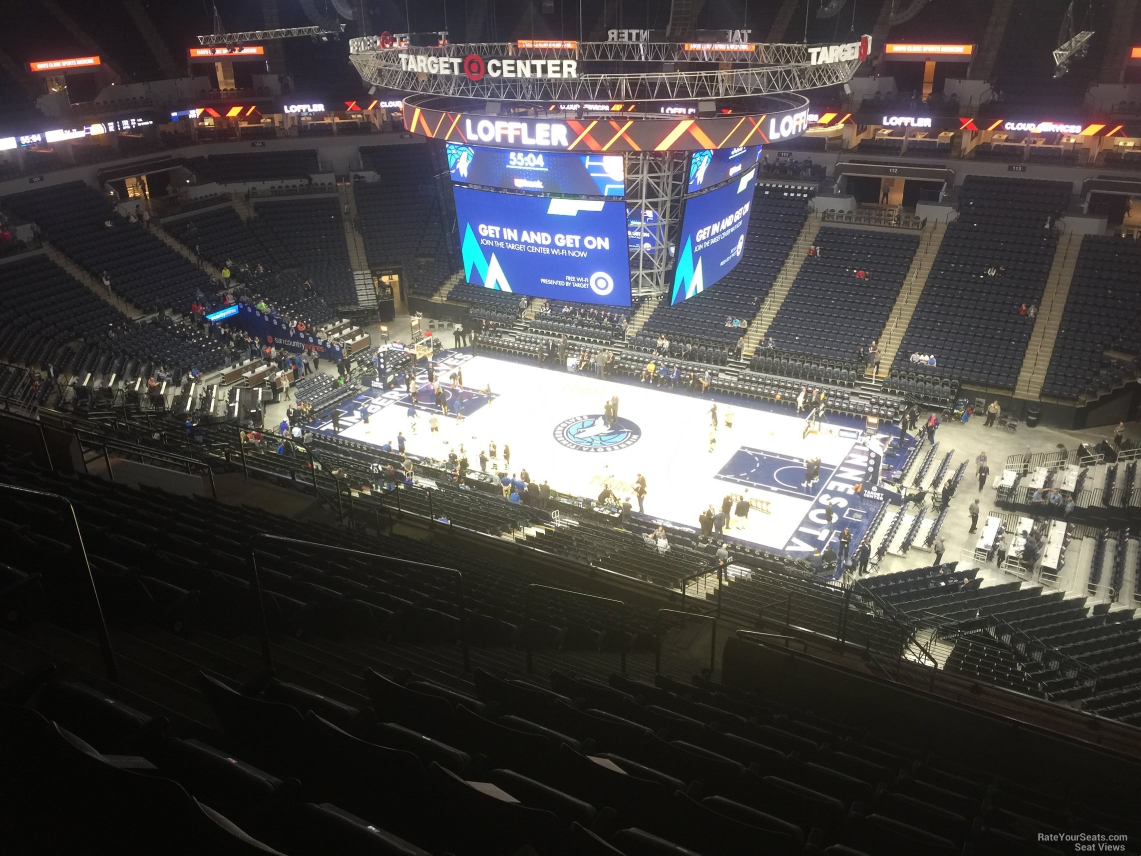 section 228, row t seat view  for basketball - target center