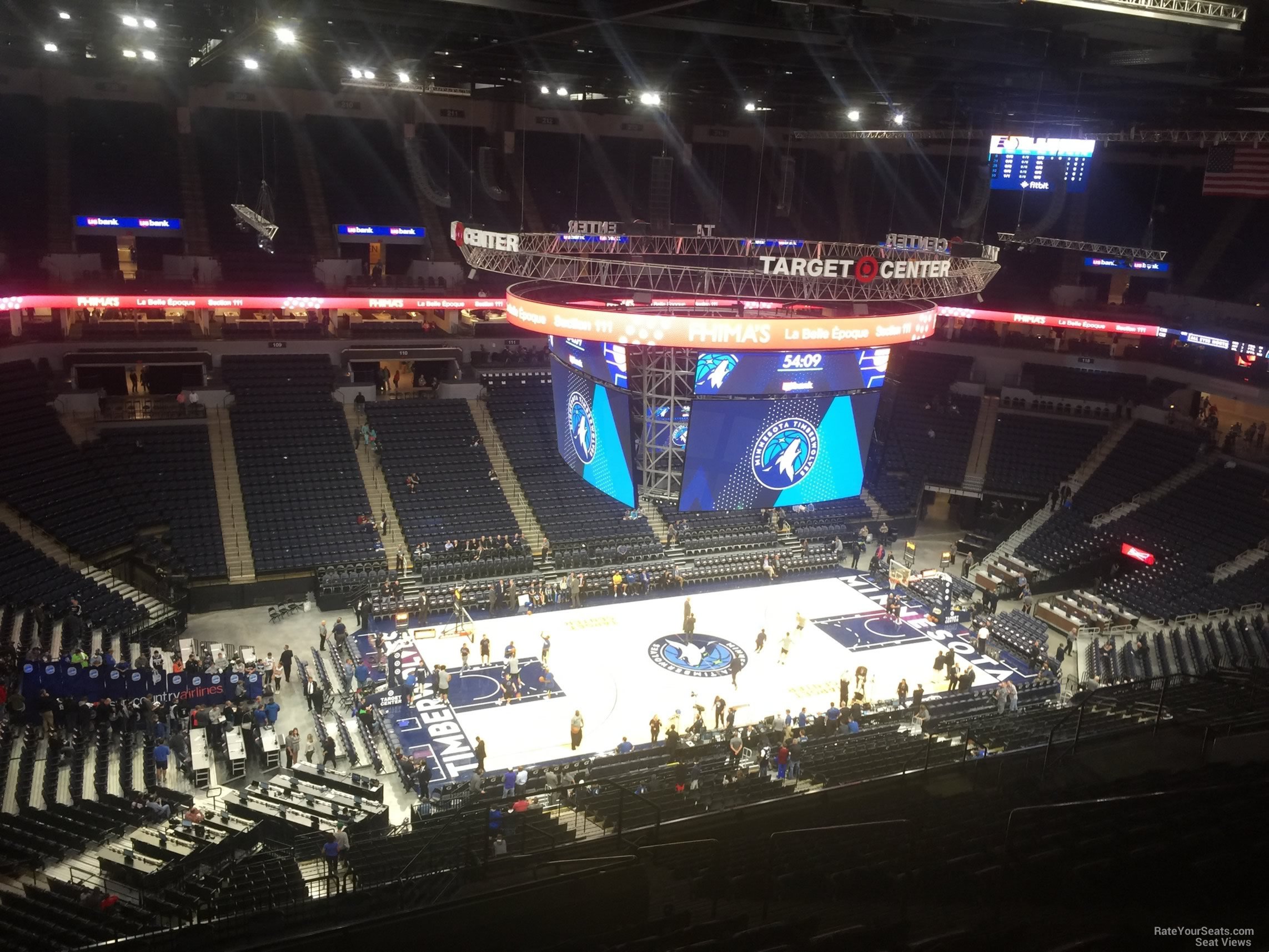 section 234, row t seat view  for basketball - target center