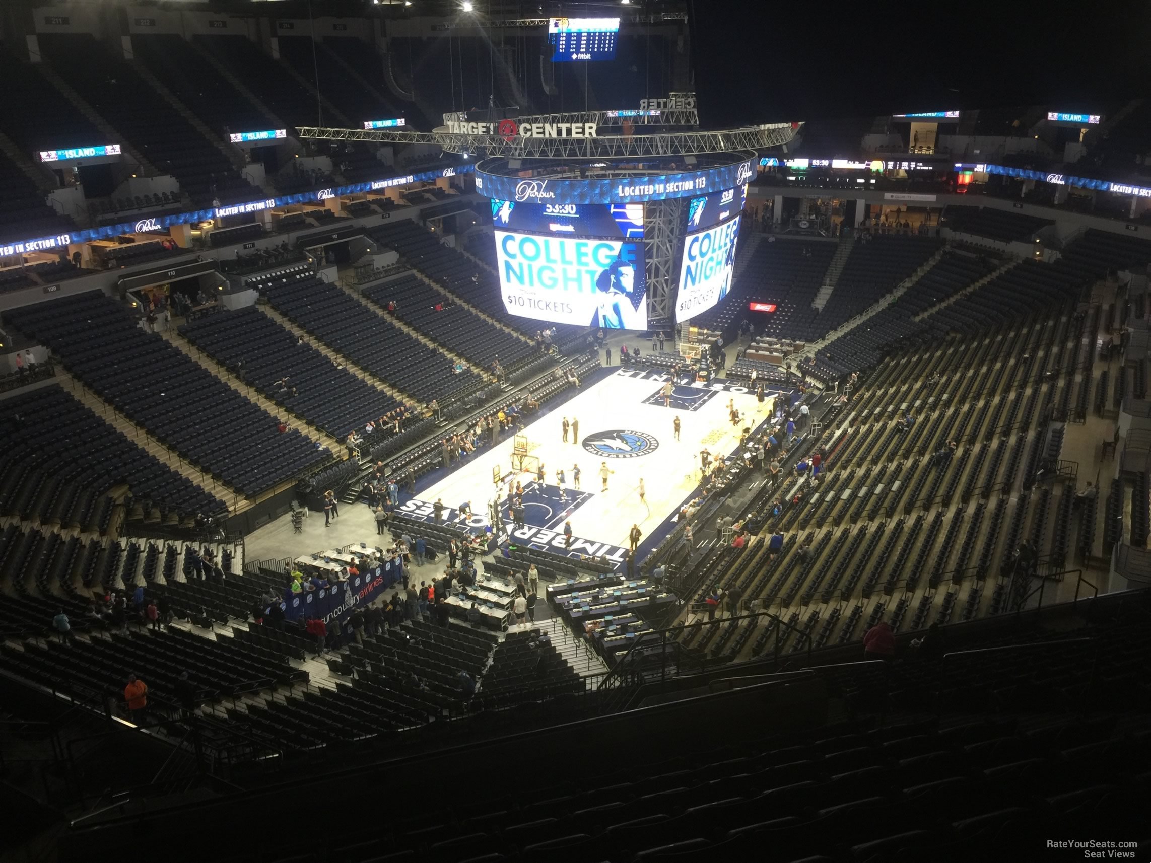 section 238, row t seat view  for basketball - target center