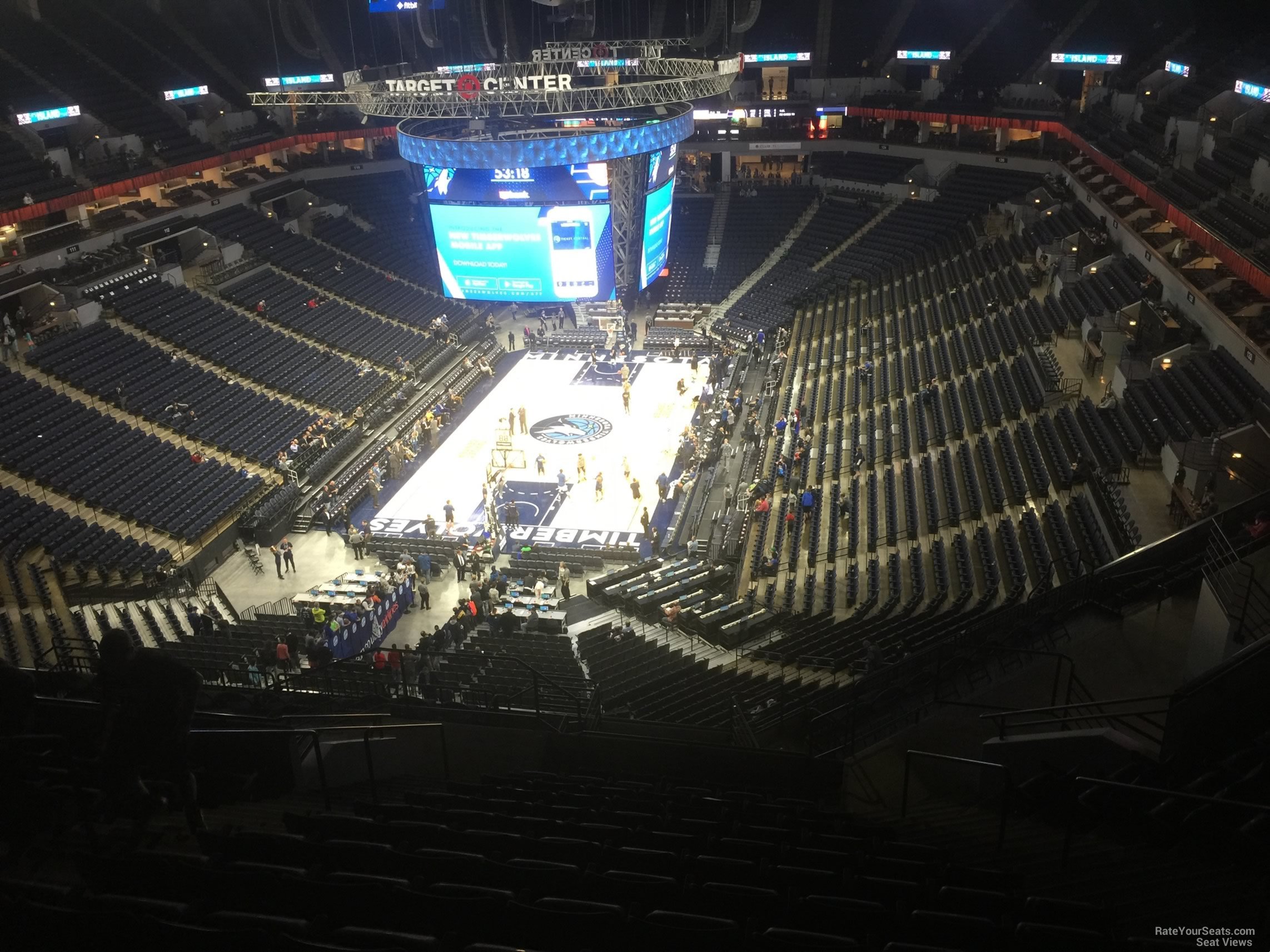 section 239, row t seat view  for basketball - target center