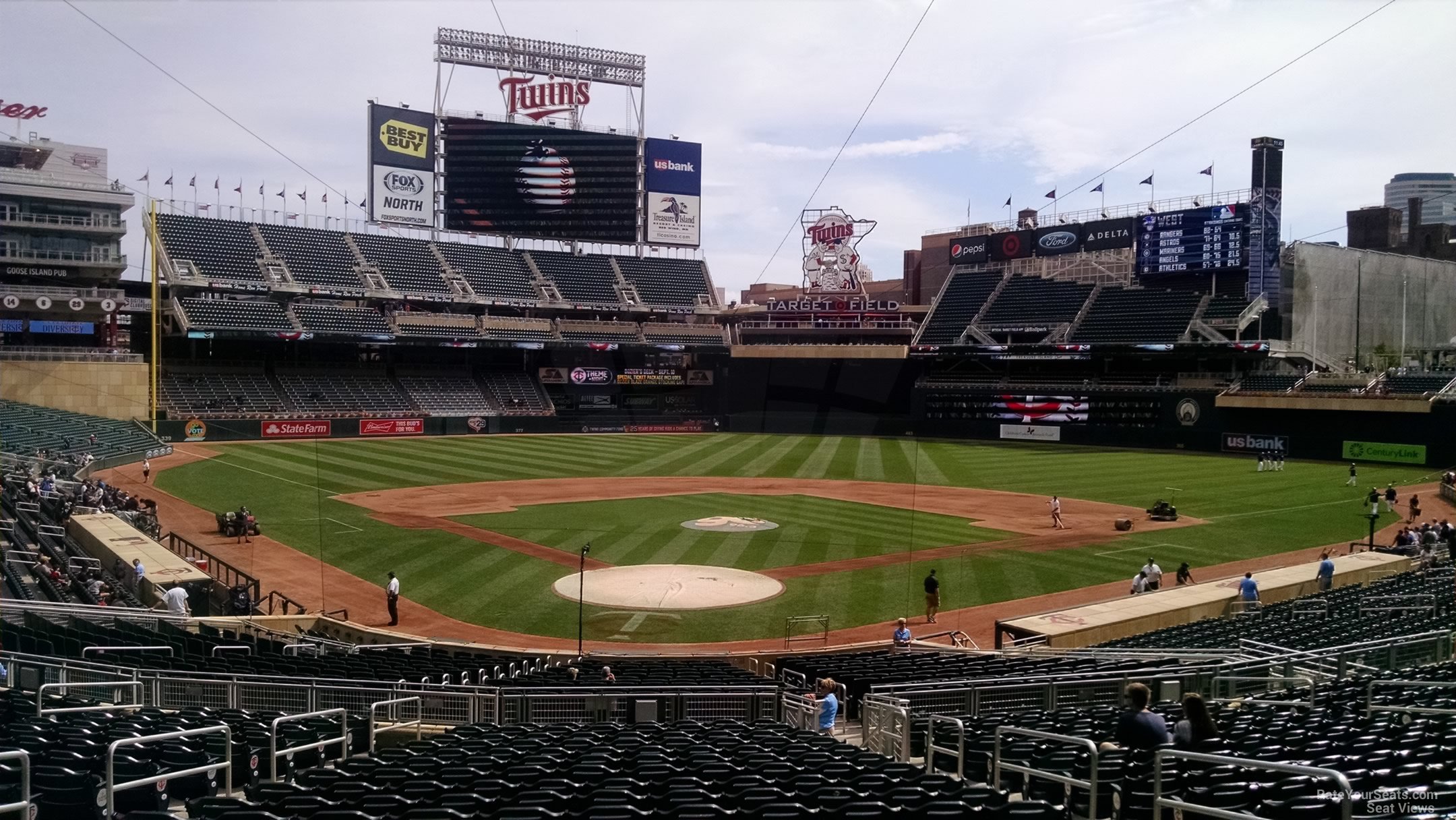 section 113, row 19 seat view  - target field
