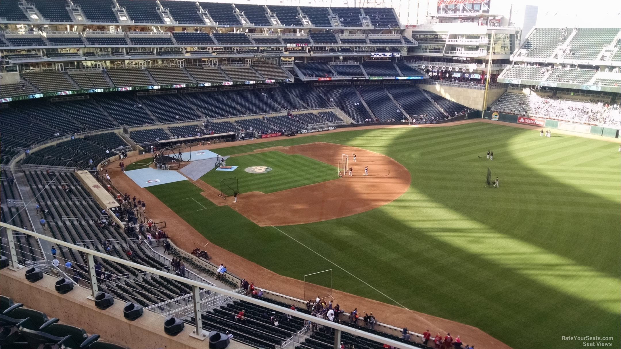 section 203, row 4 seat view  - target field