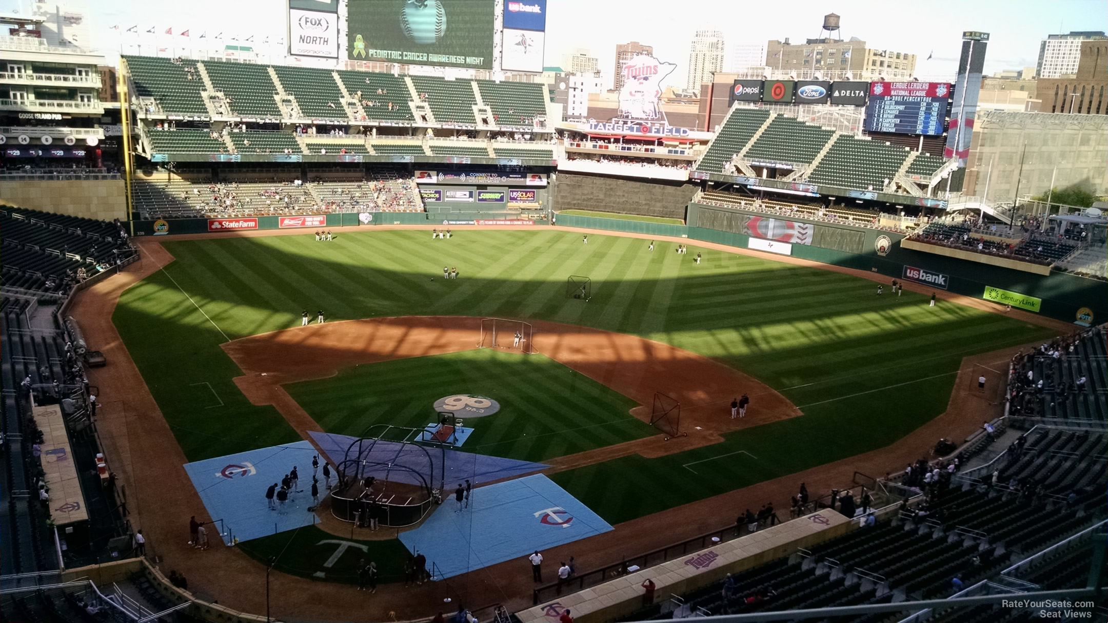 section 213, row 4 seat view  - target field