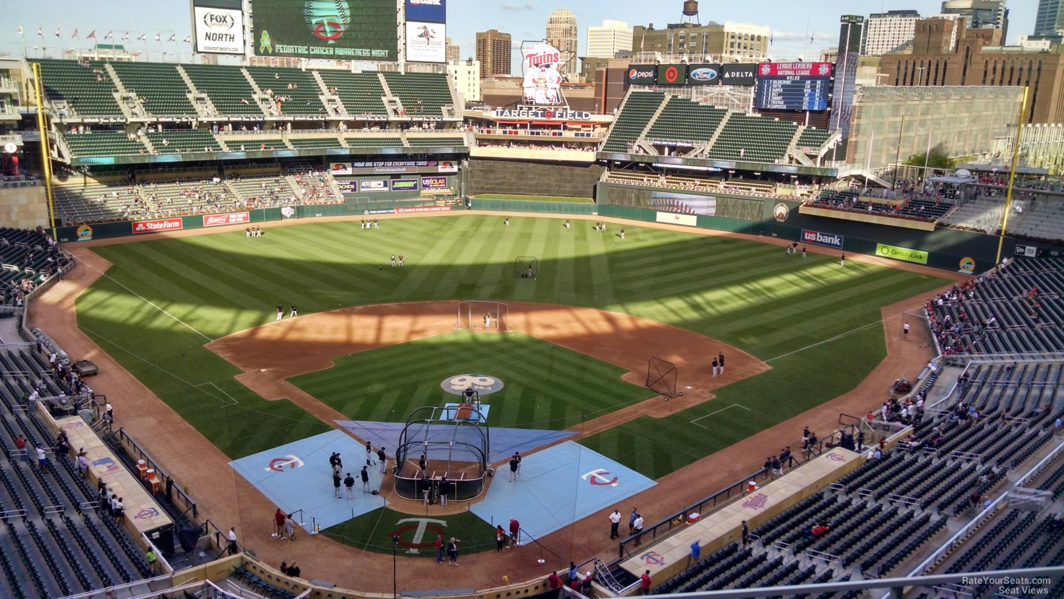 section 214, row 4 seat view  - target field