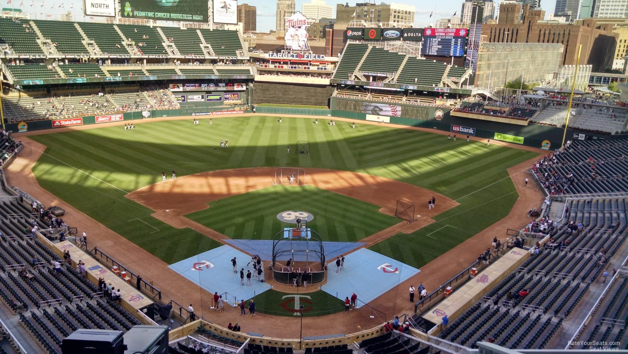 section 215, row 4 seat view  - target field