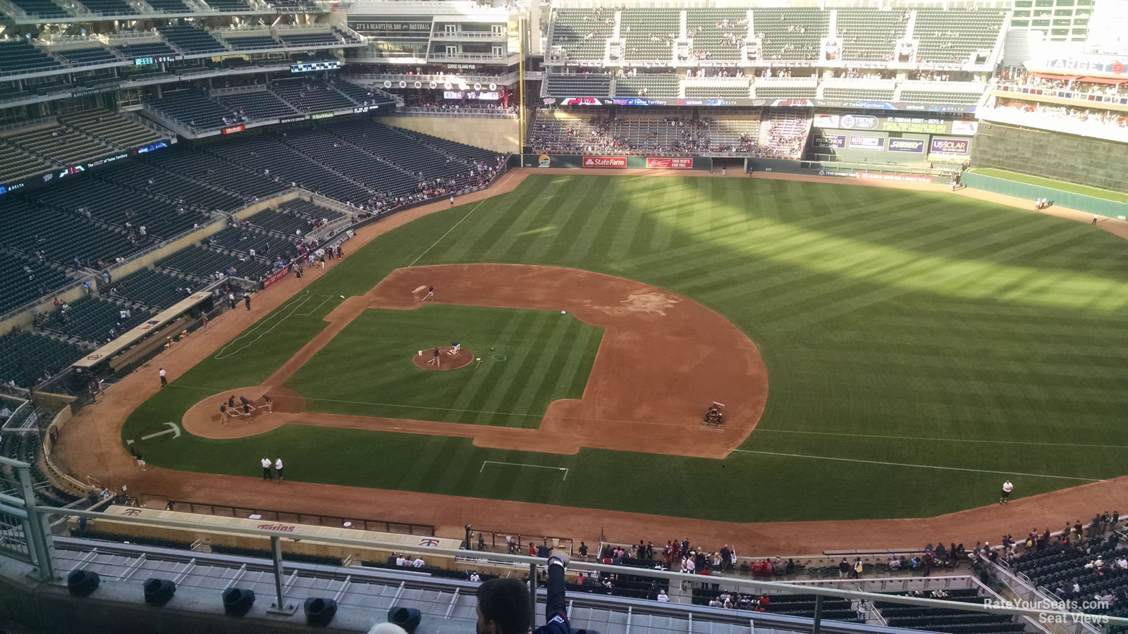 section 308, row 5 seat view  for baseball - target field