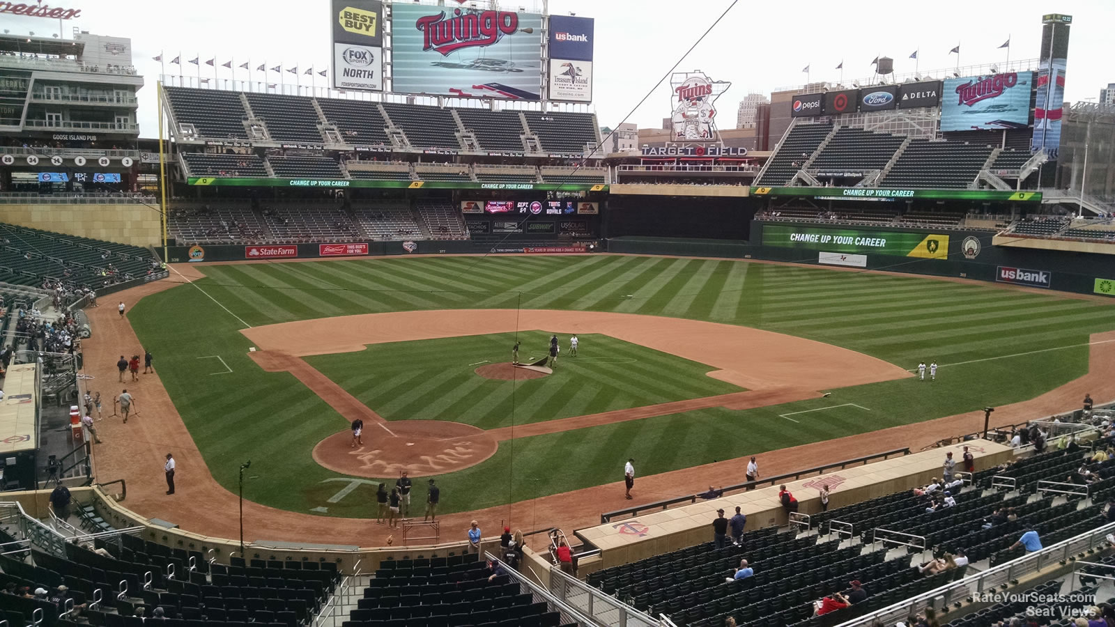section f, row 2 seat view  for baseball - target field