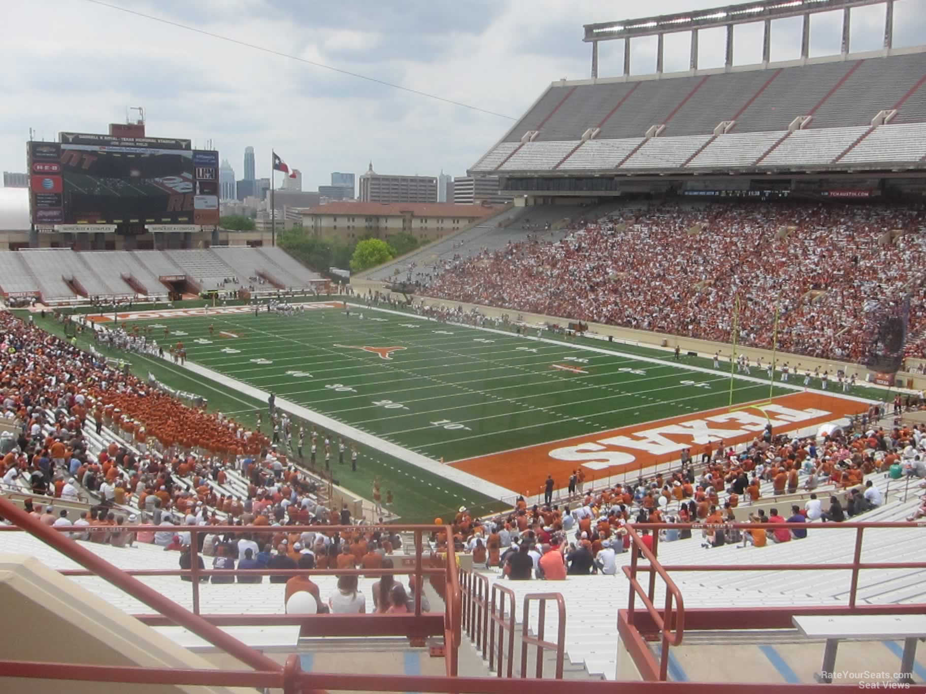 section 19, row 55 seat view  - dkr-texas memorial stadium