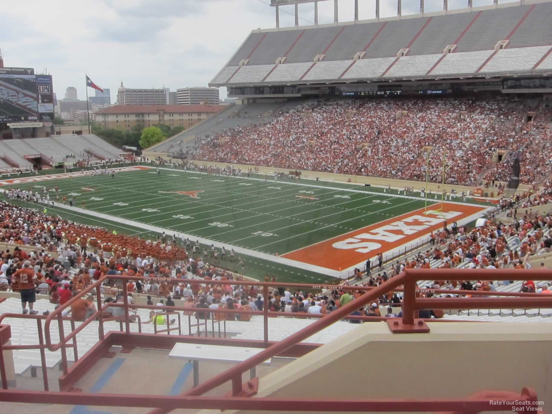 section 20, row 55 seat view  - dkr-texas memorial stadium