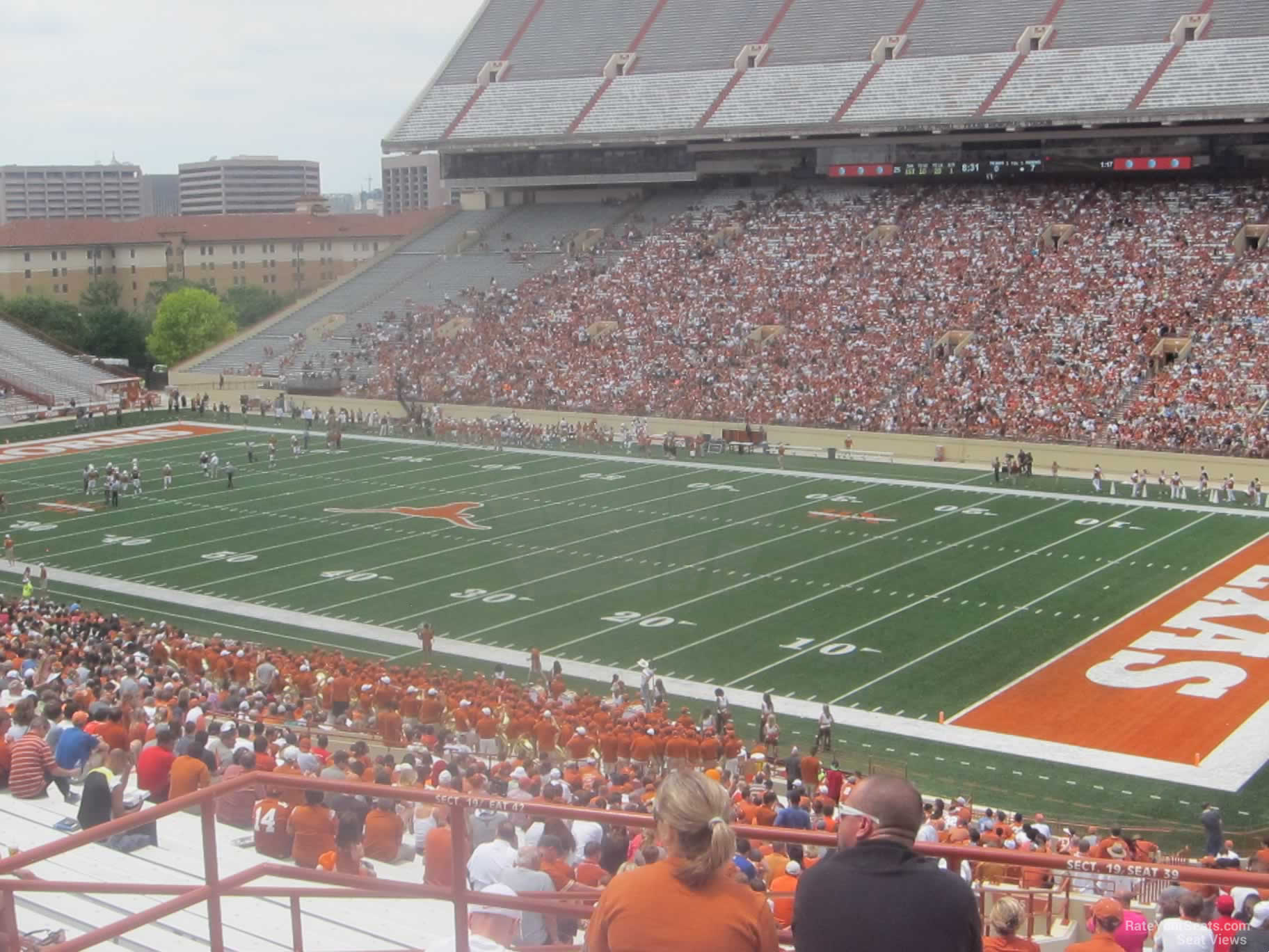 section 23, row 58 seat view  - dkr-texas memorial stadium