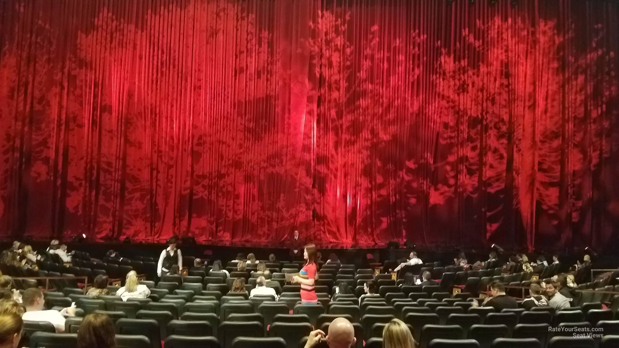 Red Curtains Caesars Palace Seating