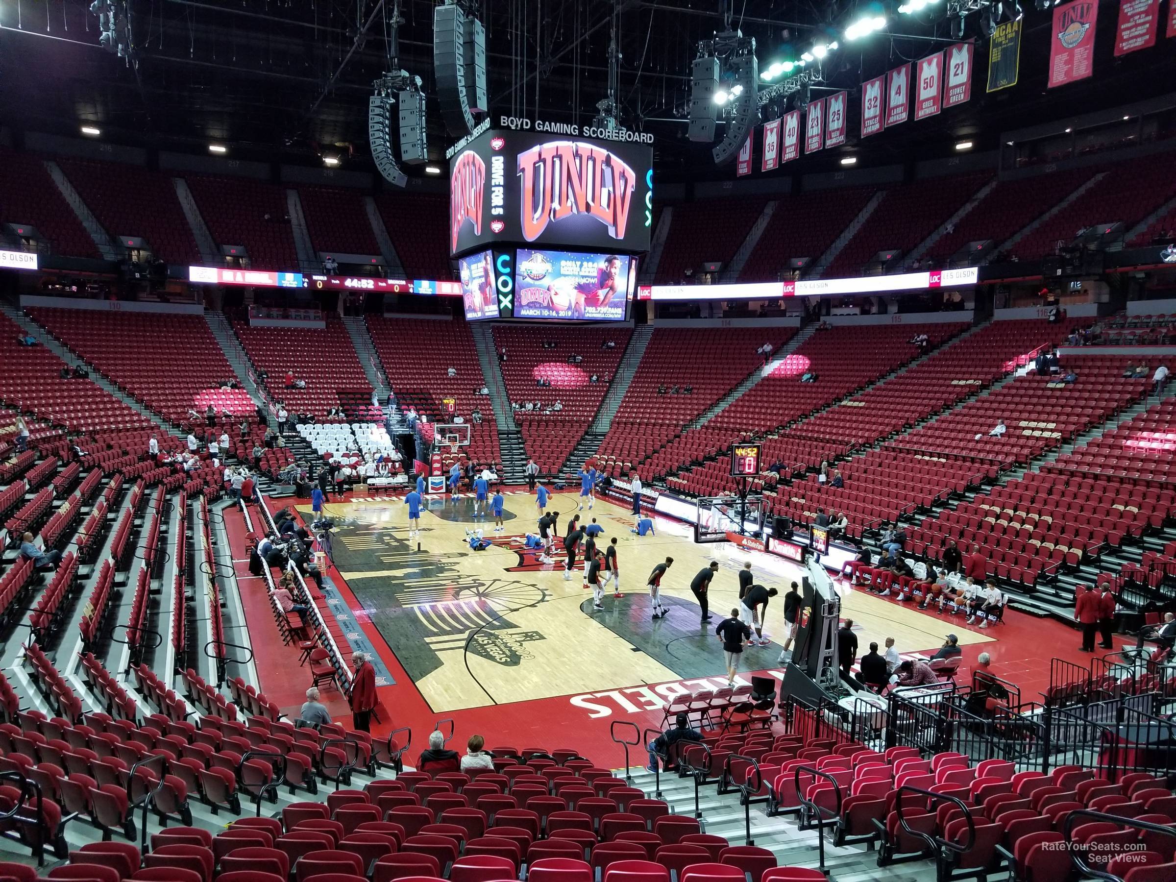 section 102, row k seat view  - thomas and mack center