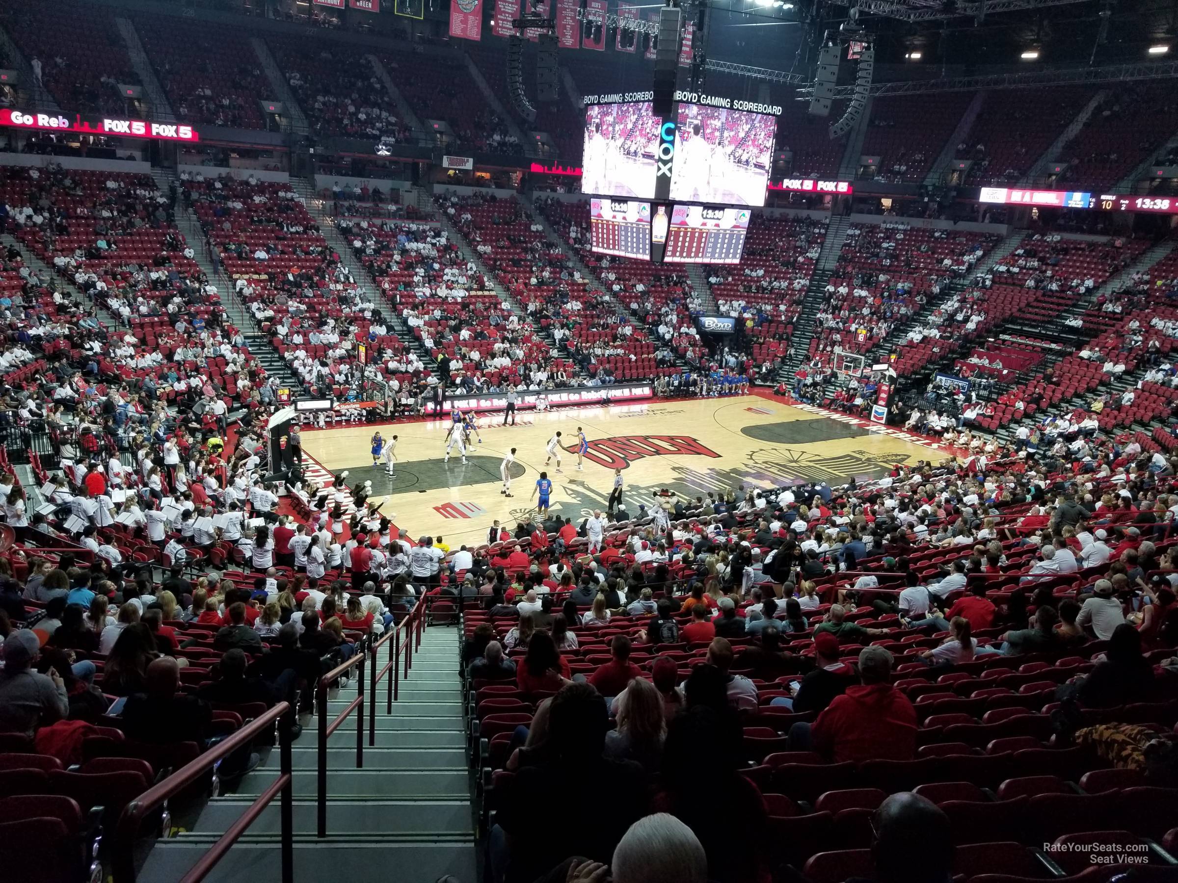 section 108, row v seat view  - thomas and mack center