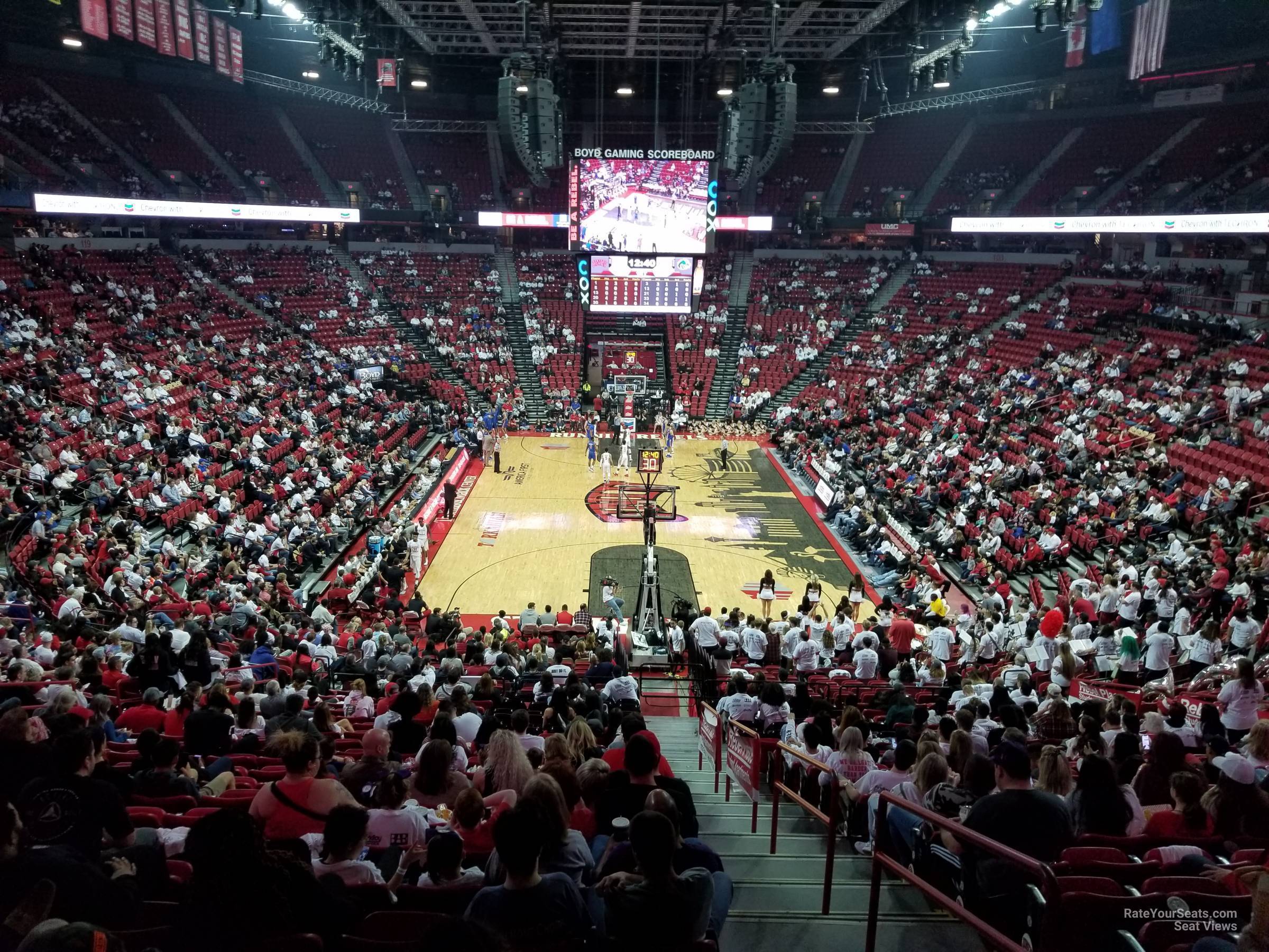 section 112, row x seat view  - thomas and mack center