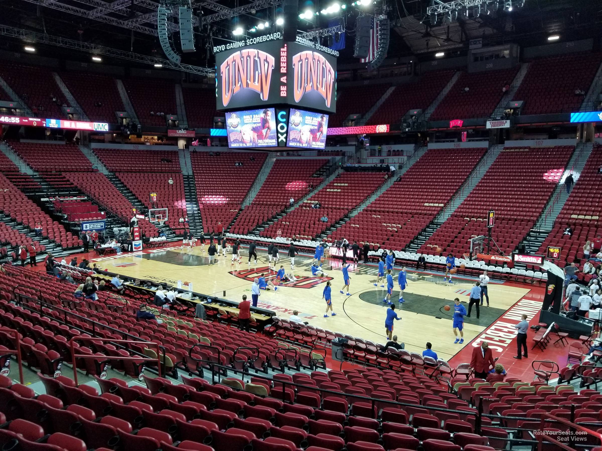 section 115, row k seat view  - thomas and mack center