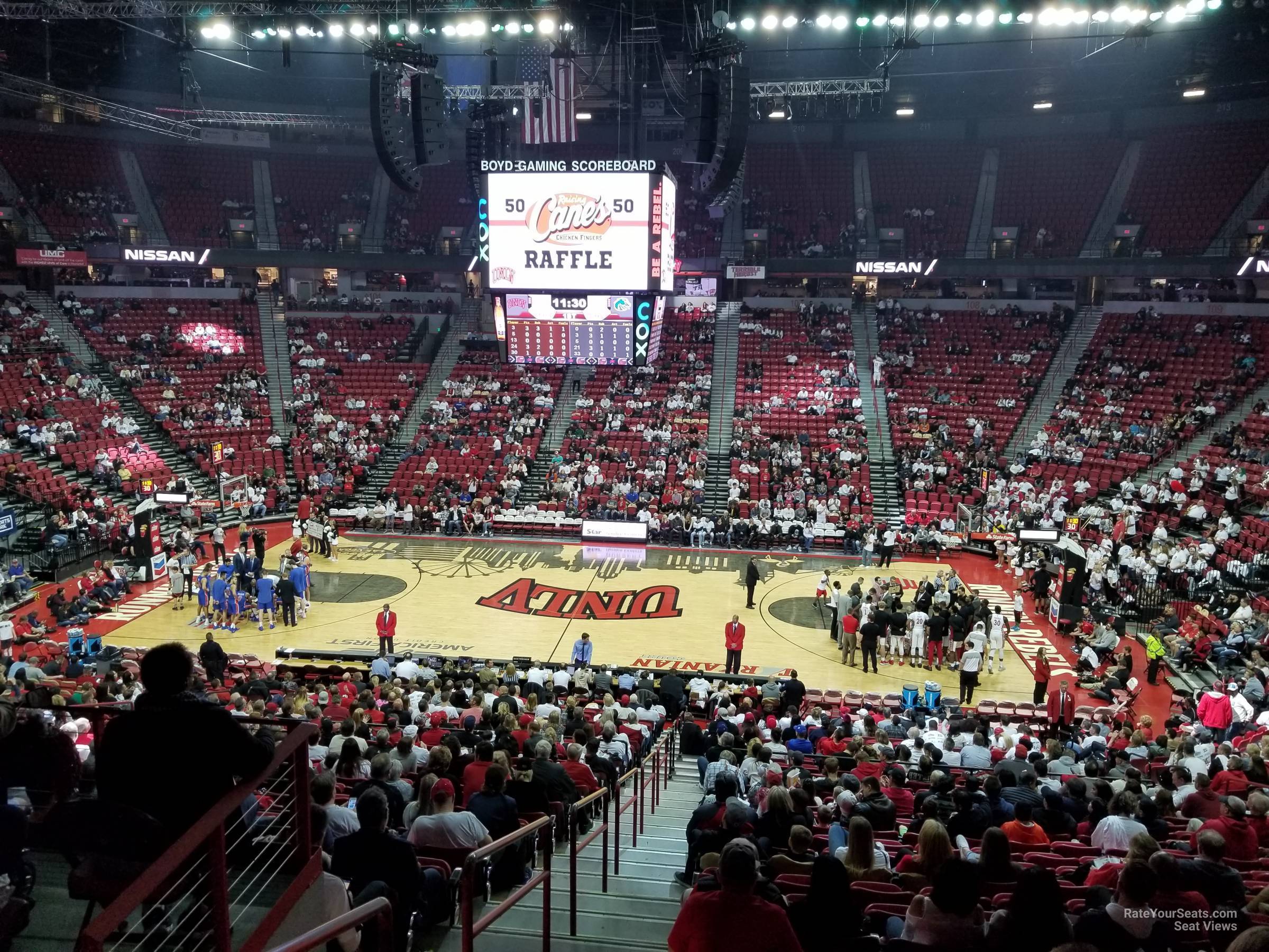 section 116, row v seat view  - thomas and mack center