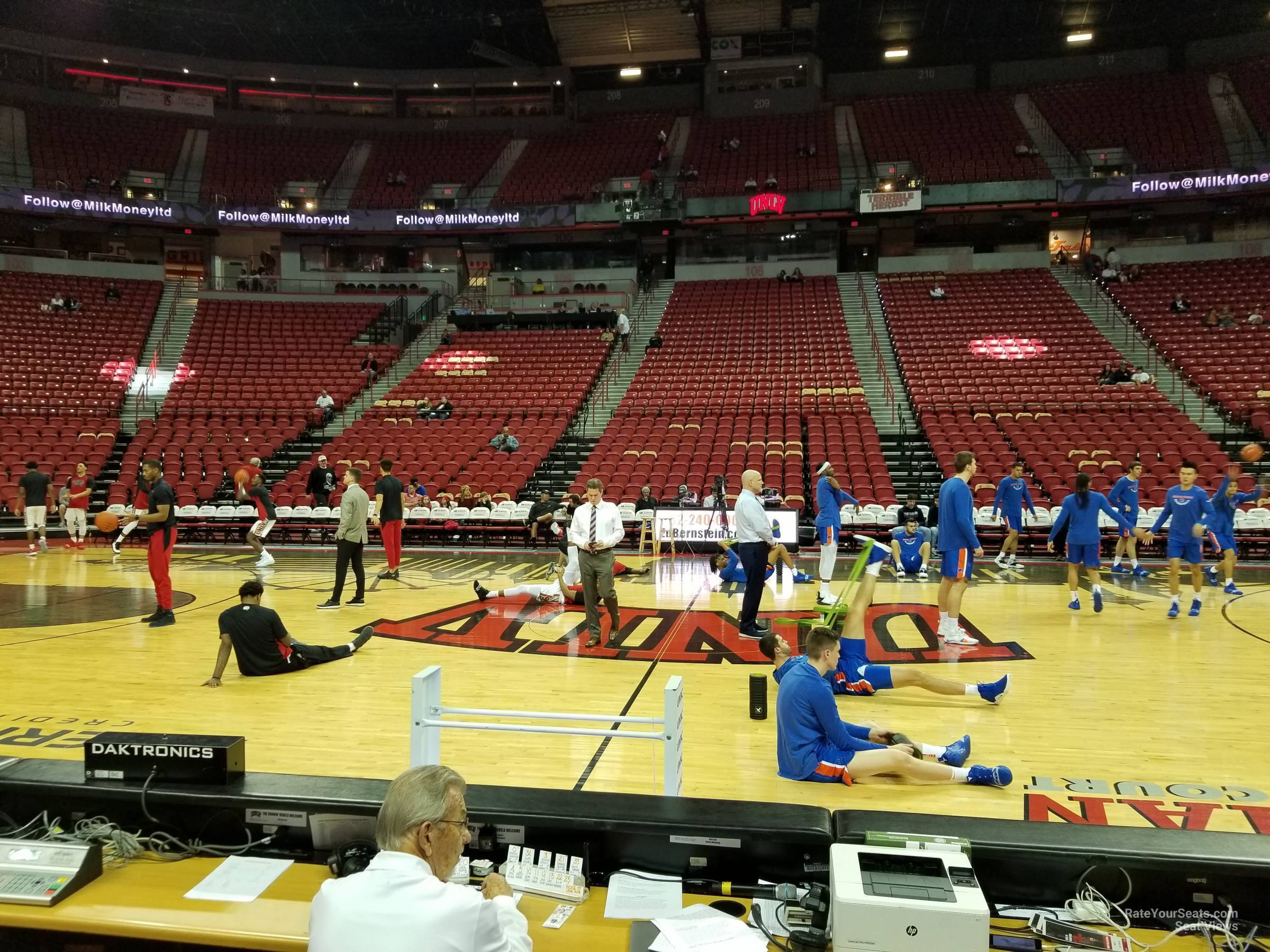 section 117, row bb seat view  - thomas and mack center