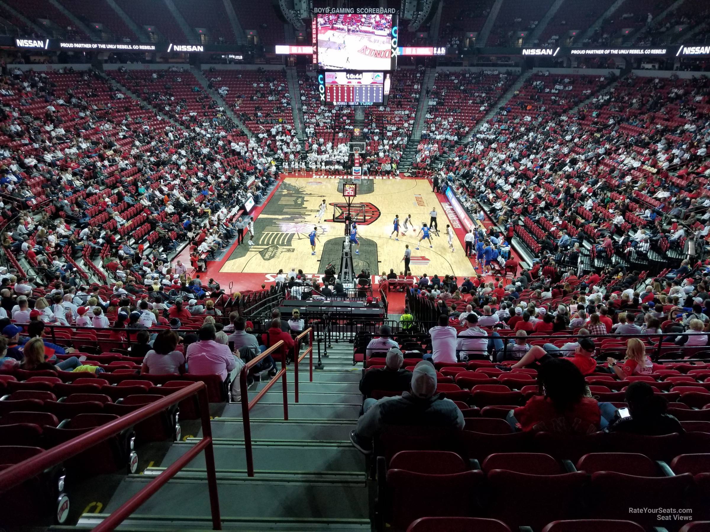 section 122, row x seat view  - thomas and mack center