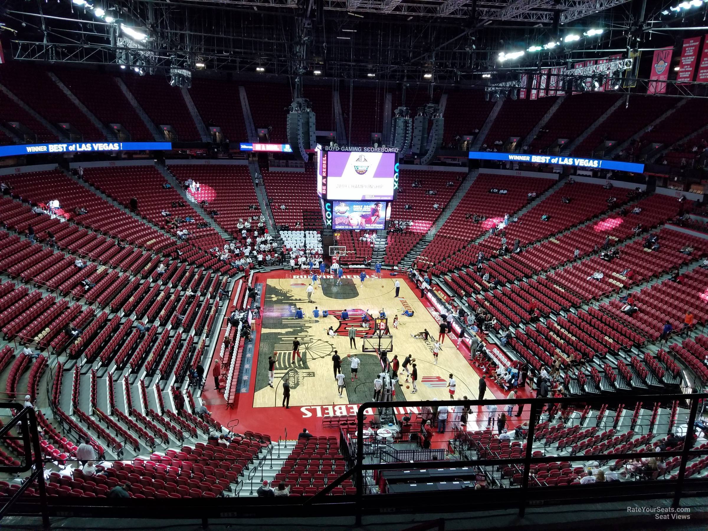 section 201, row e seat view  - thomas and mack center