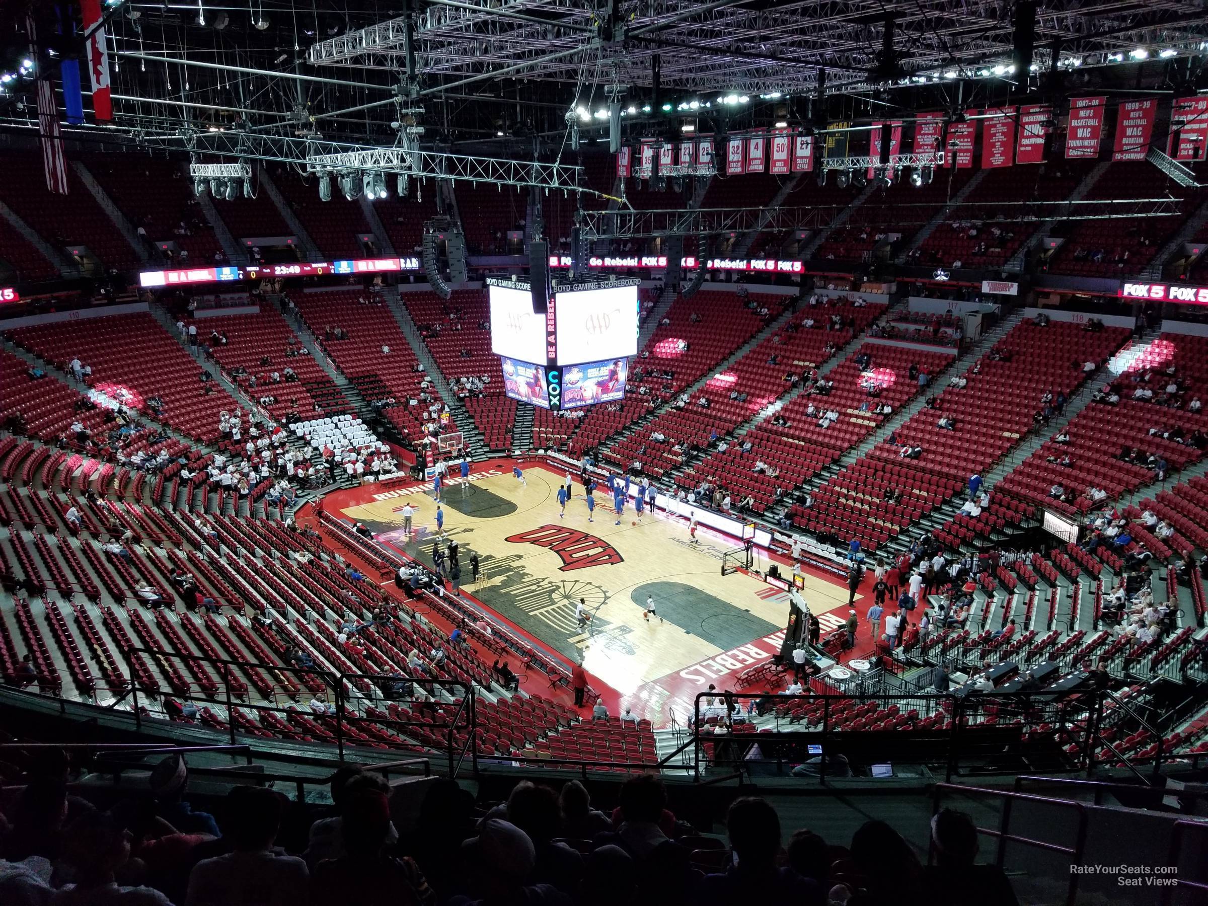 section 204, row l seat view  - thomas and mack center