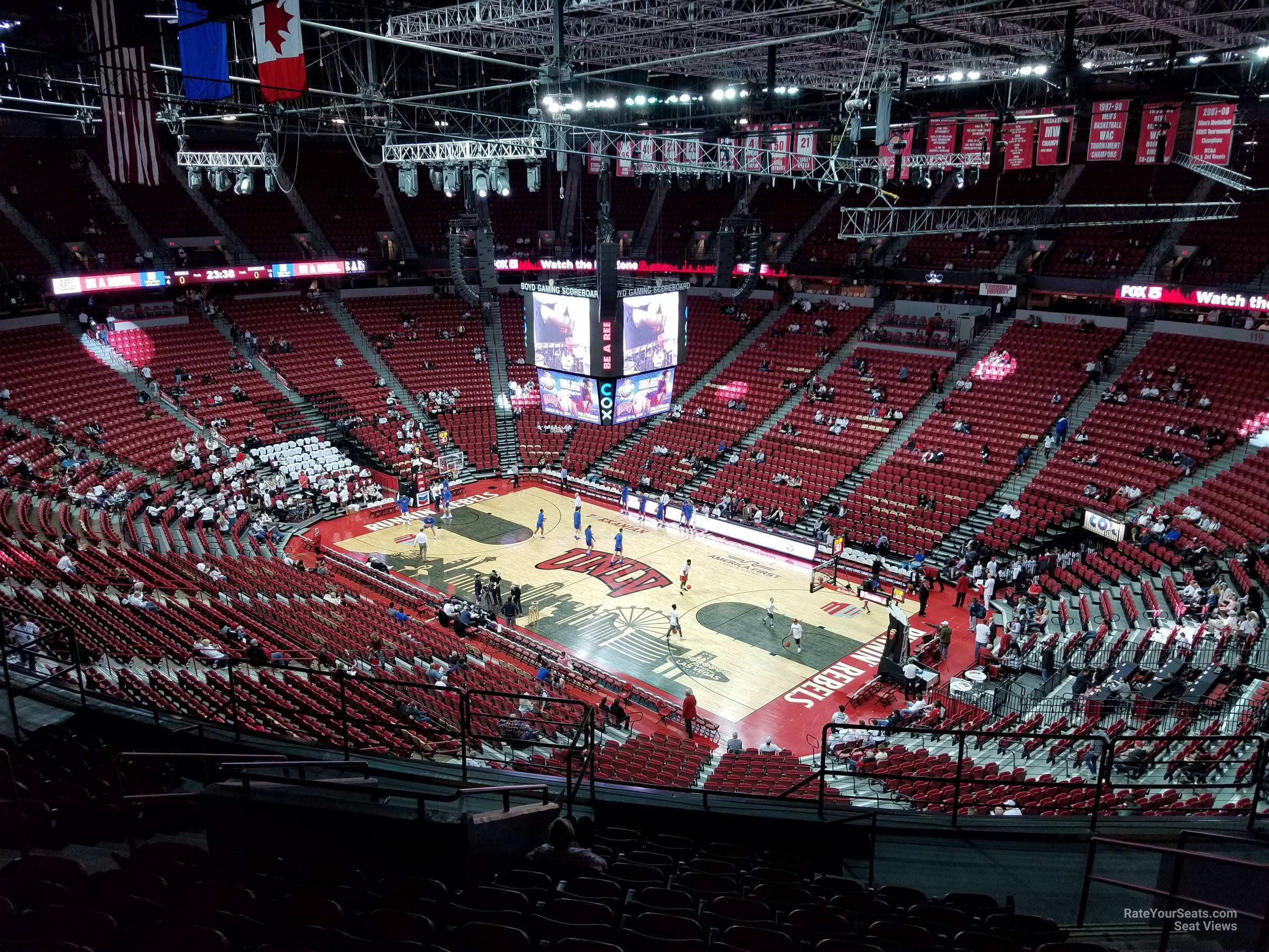 section 205, row l seat view  - thomas and mack center