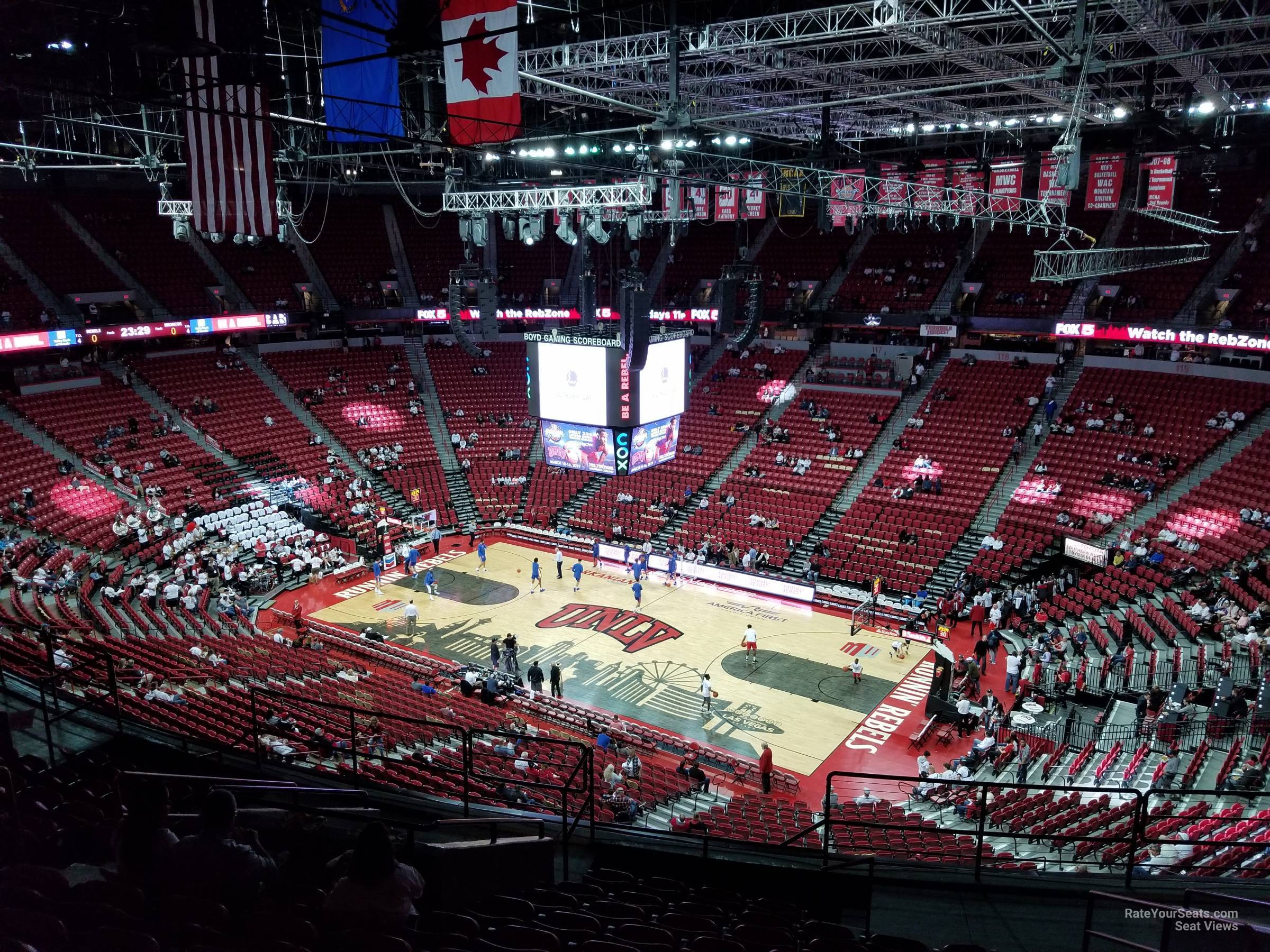 section 206, row l seat view  - thomas and mack center