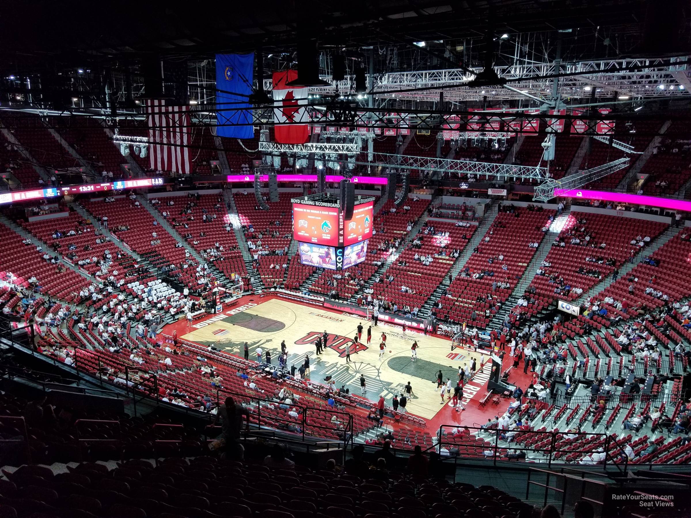 section 206, row r seat view  - thomas and mack center