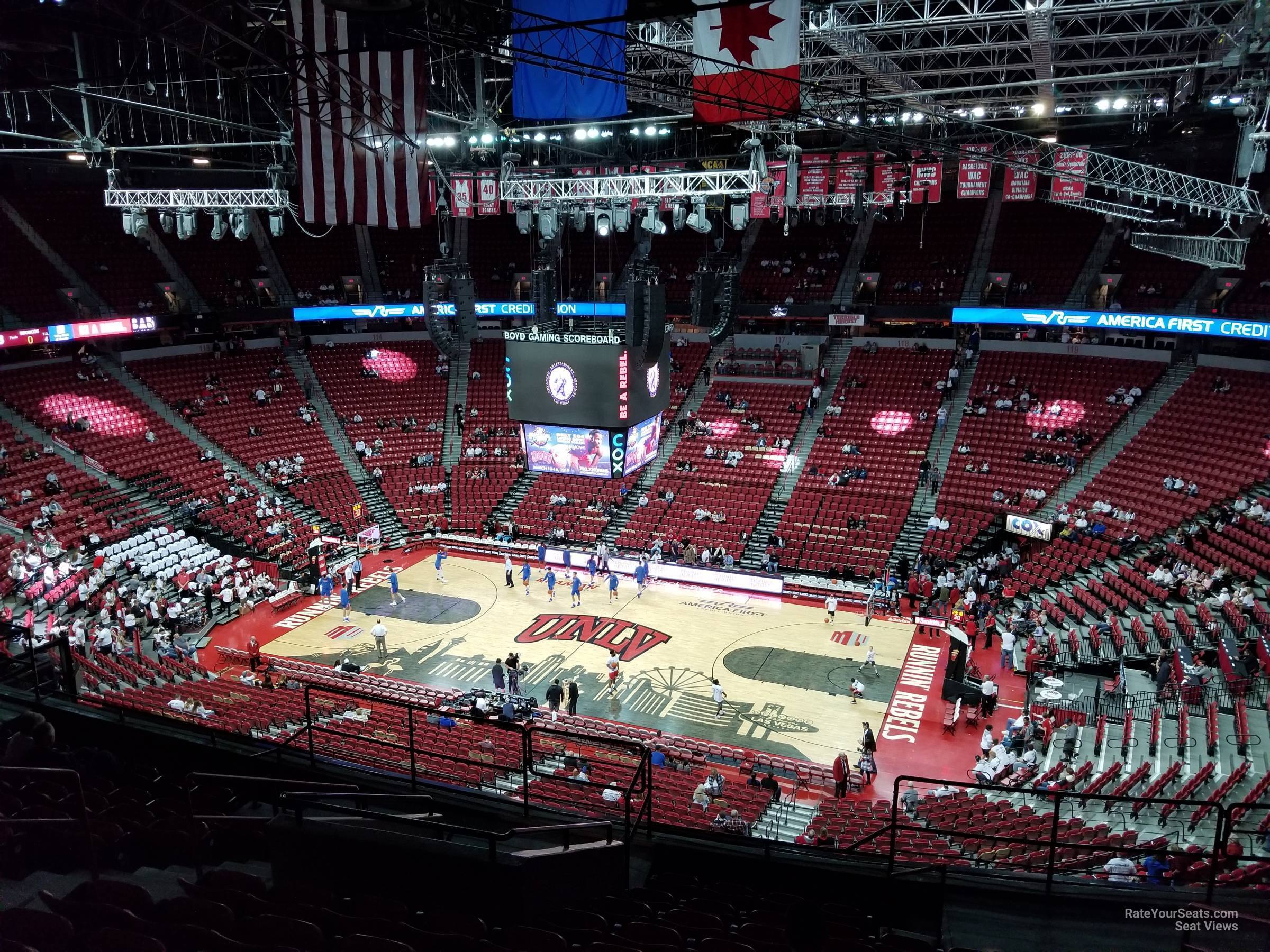 section 207, row l seat view  - thomas and mack center