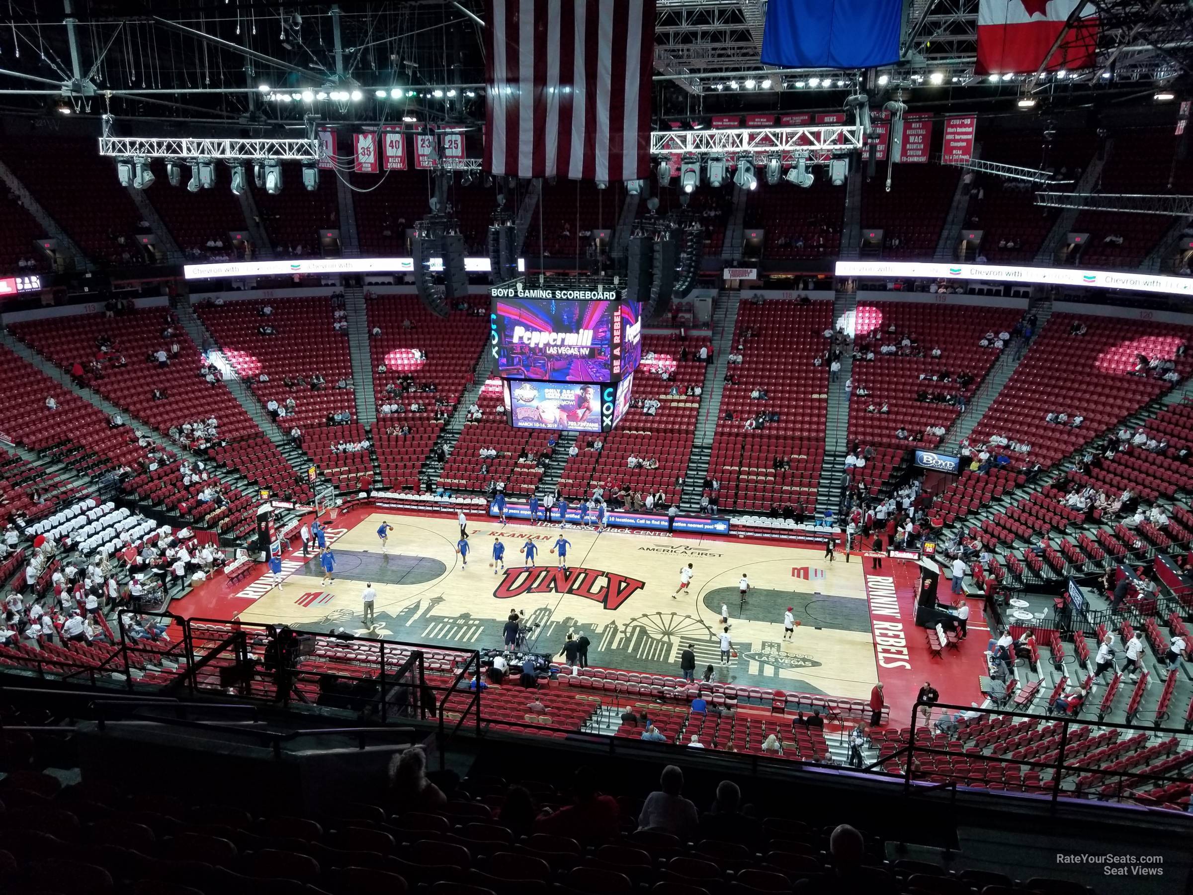section 208, row l seat view  - thomas and mack center