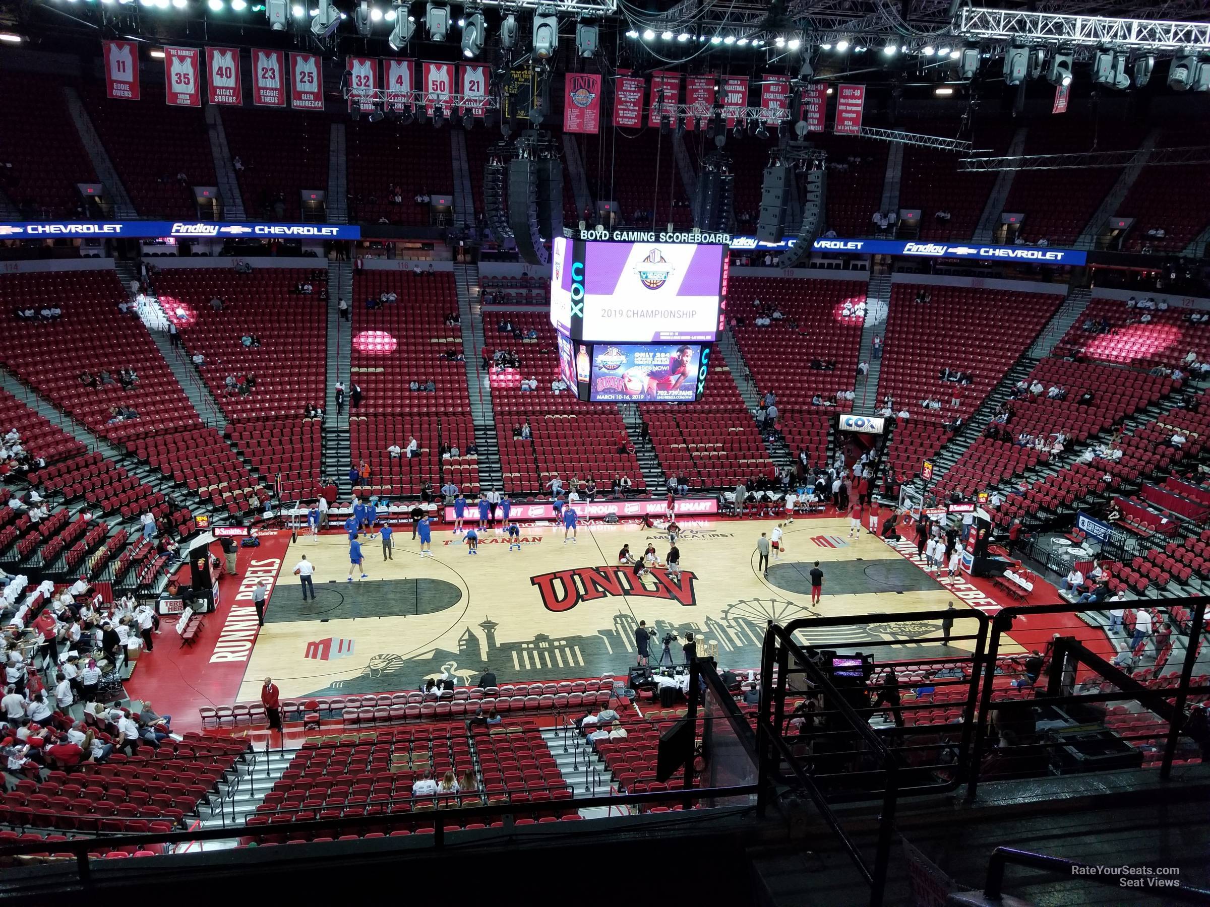 section 210, row e seat view  - thomas and mack center