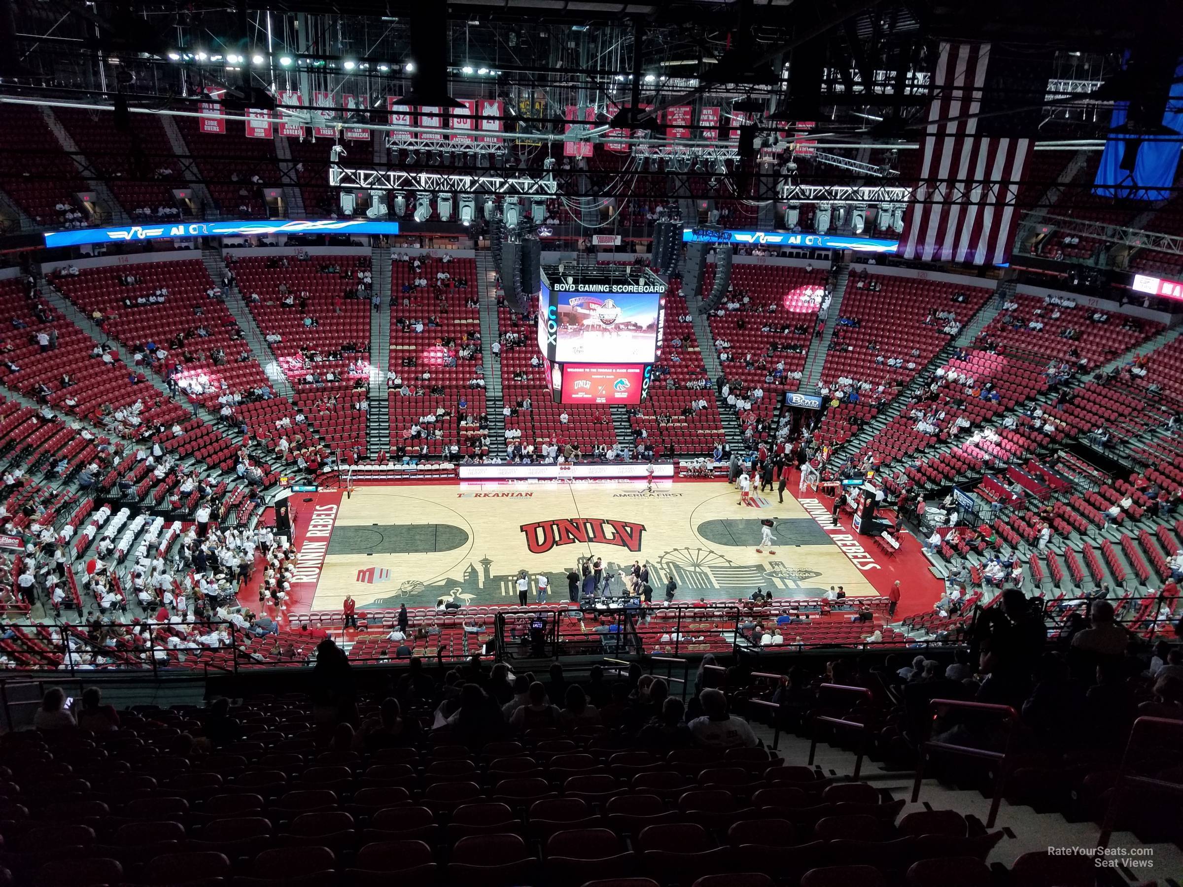 section 210, row t seat view  - thomas and mack center