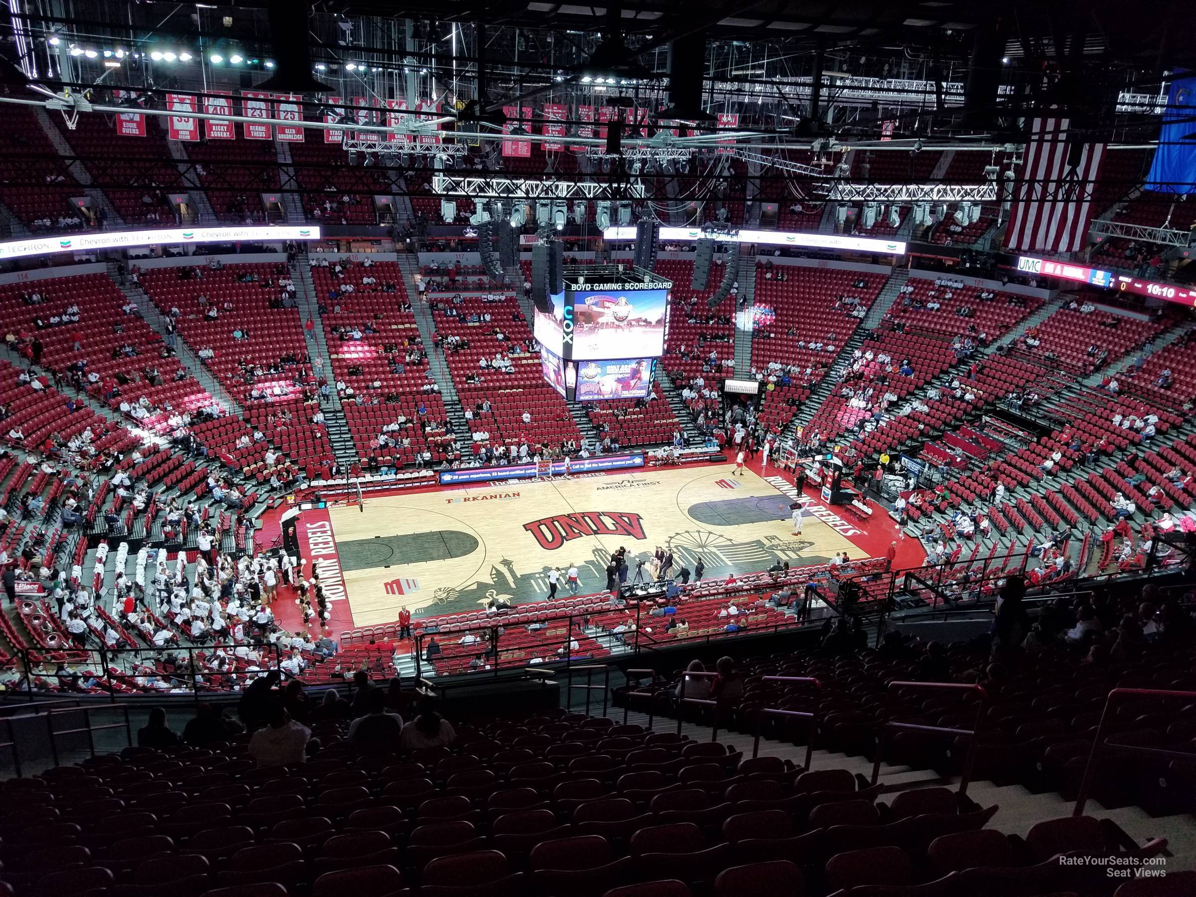 section 211, row t seat view  - thomas and mack center