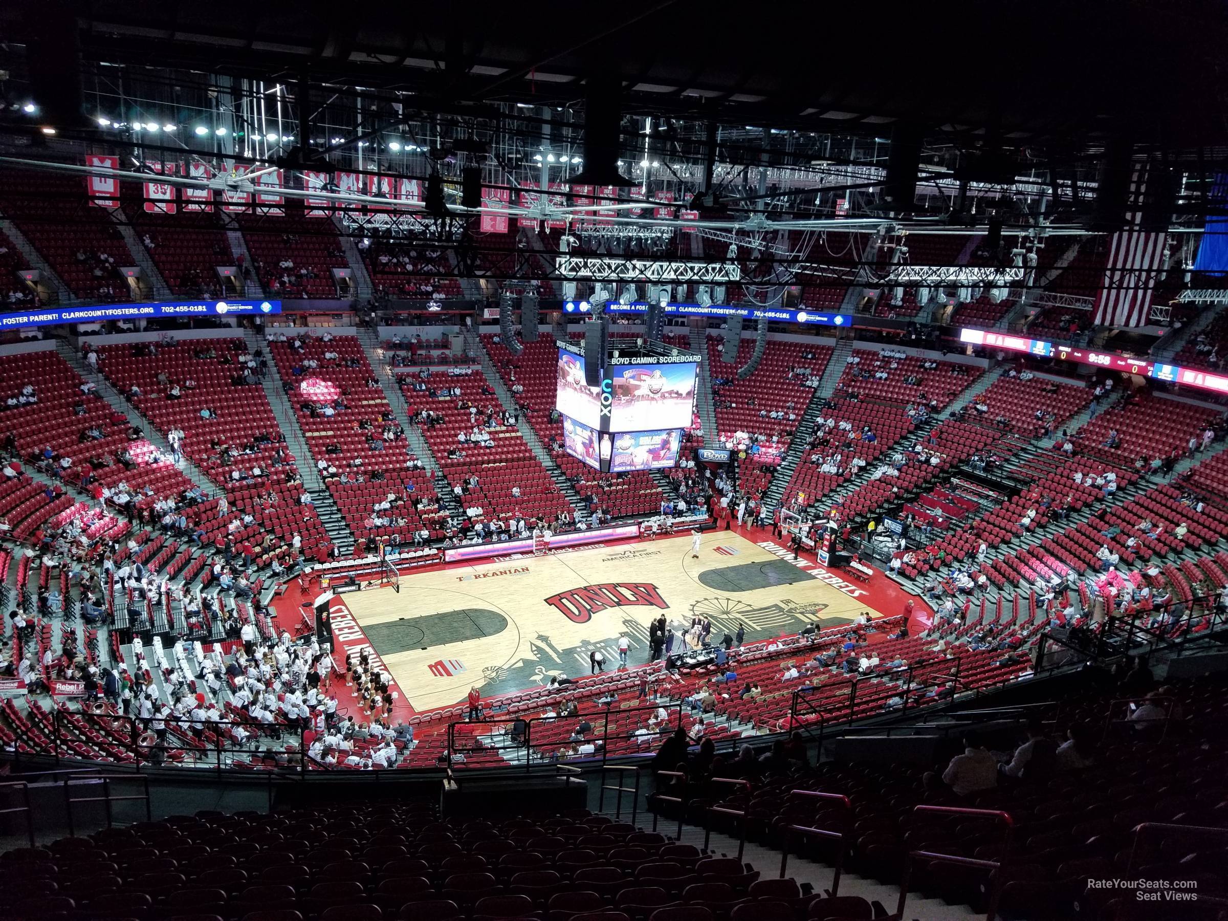 section 212, row t seat view  - thomas and mack center
