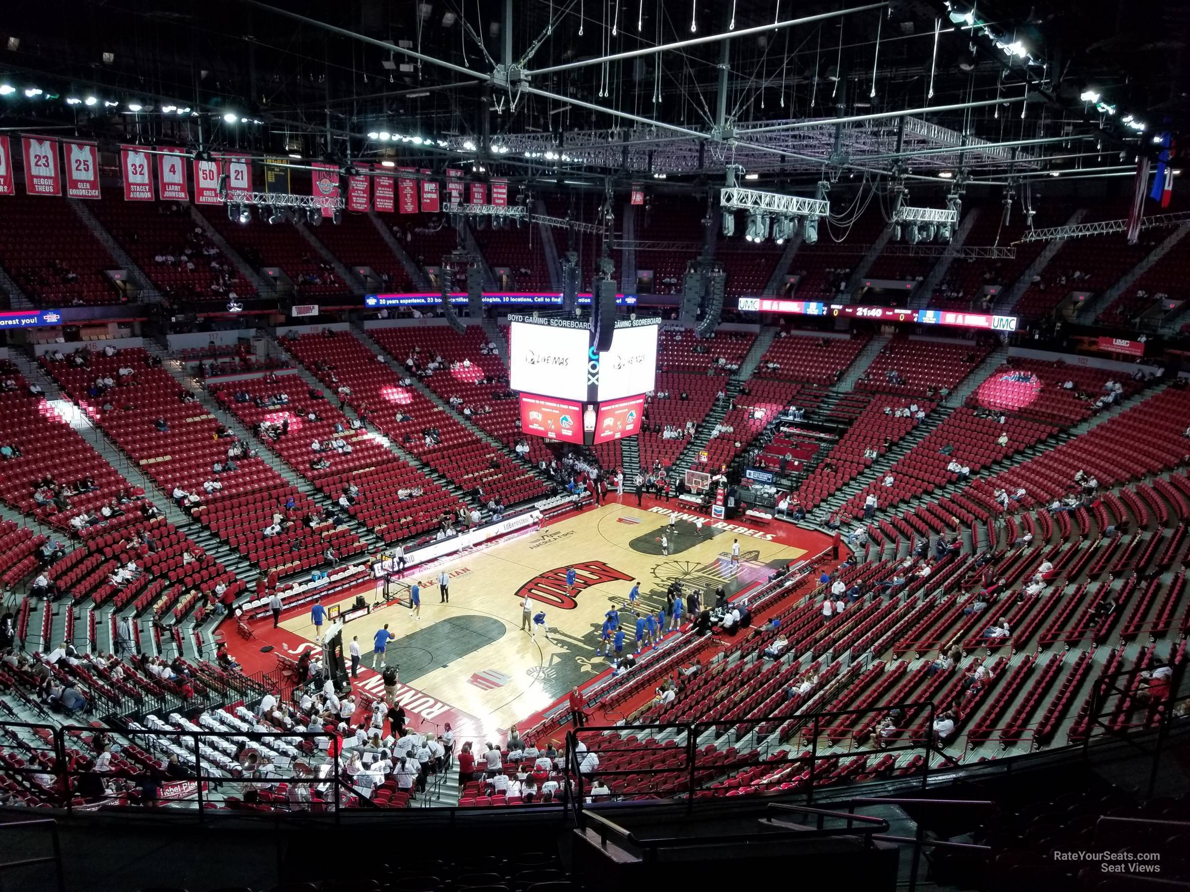 section 214, row l seat view  - thomas and mack center
