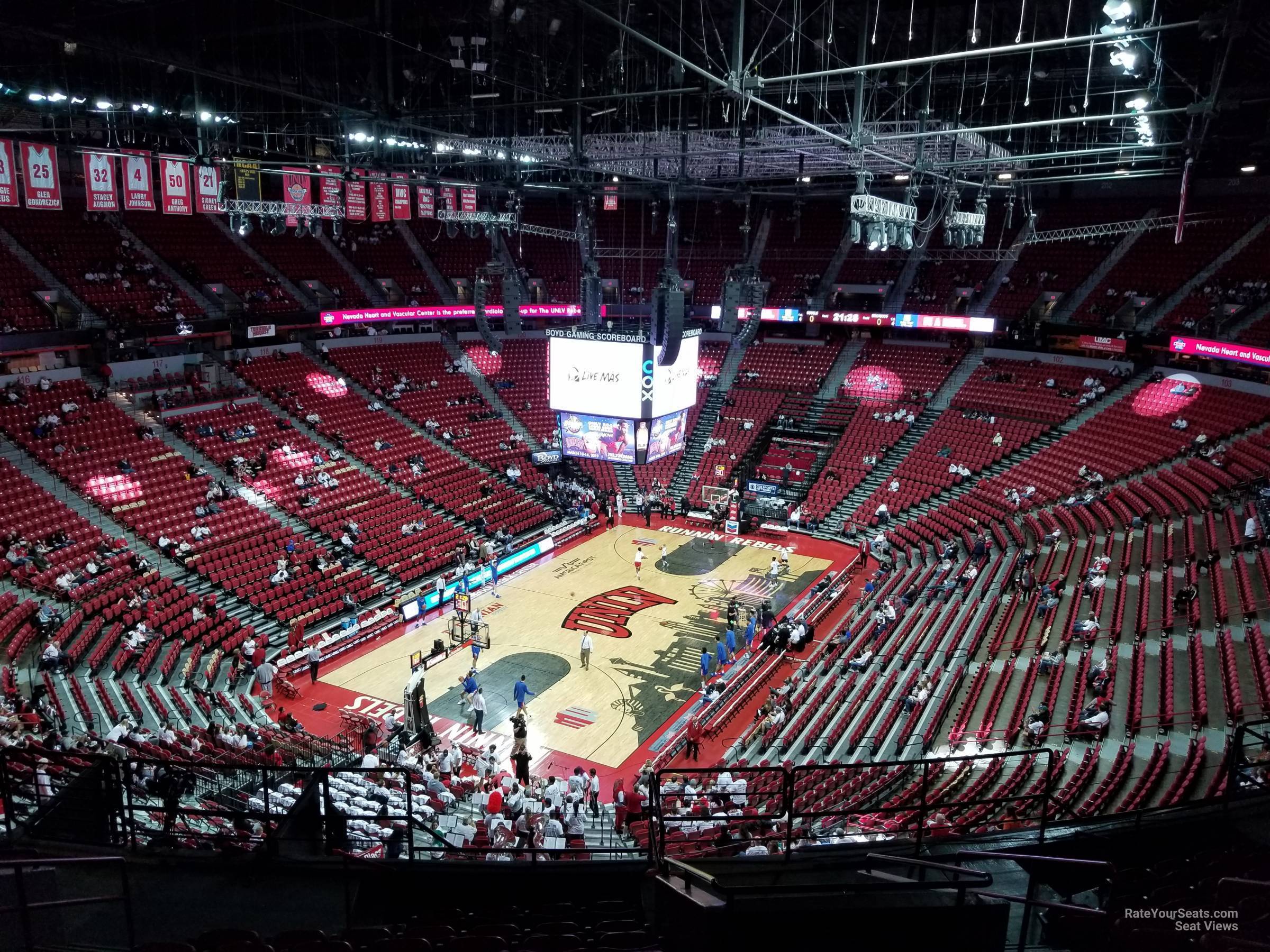 section 215, row l seat view  - thomas and mack center