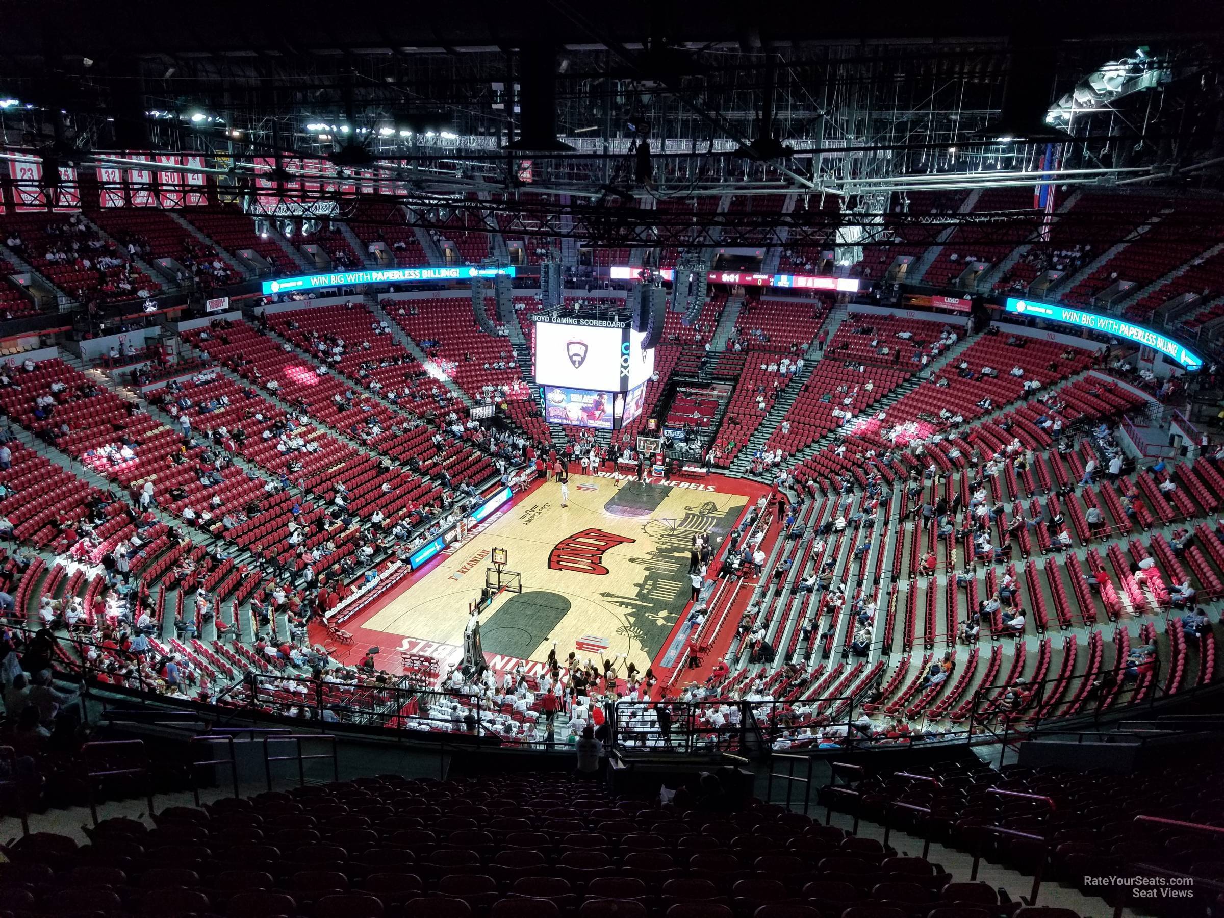 section 216, row t seat view  - thomas and mack center