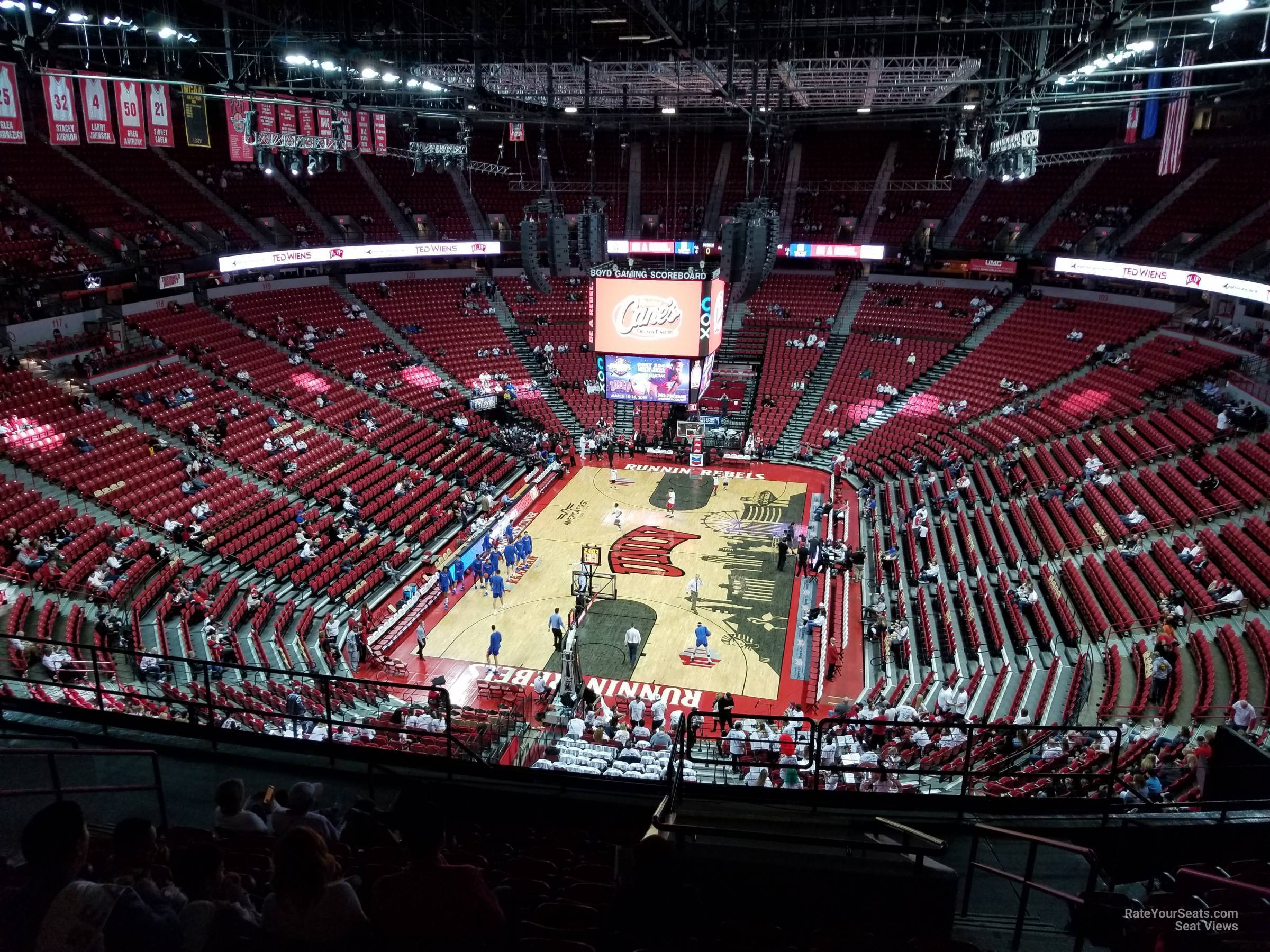 section 217, row l seat view  - thomas and mack center
