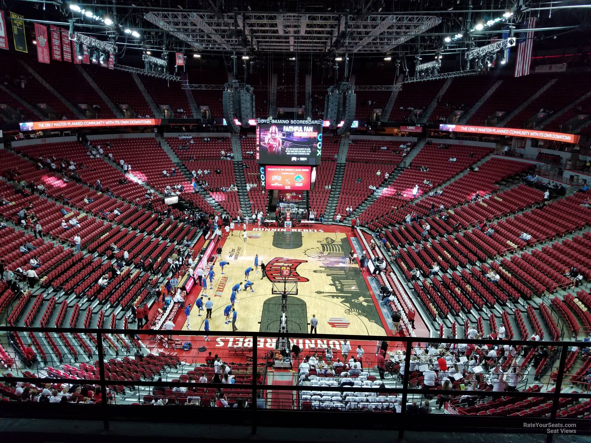 section 218, row e seat view  - thomas and mack center