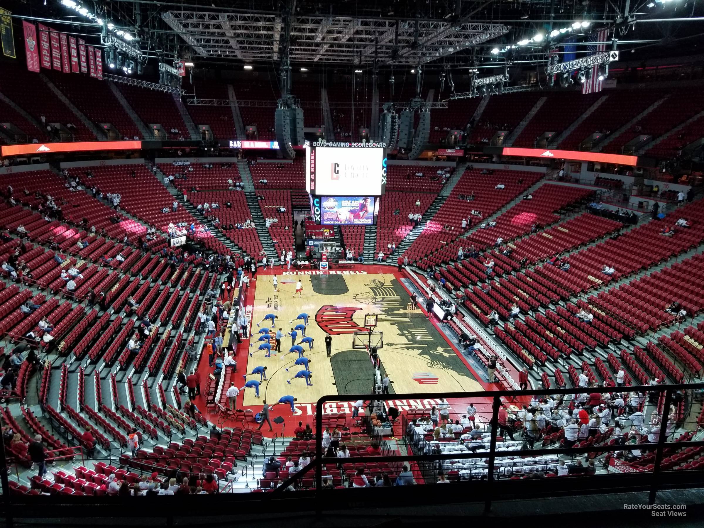 section 219, row e seat view  - thomas and mack center