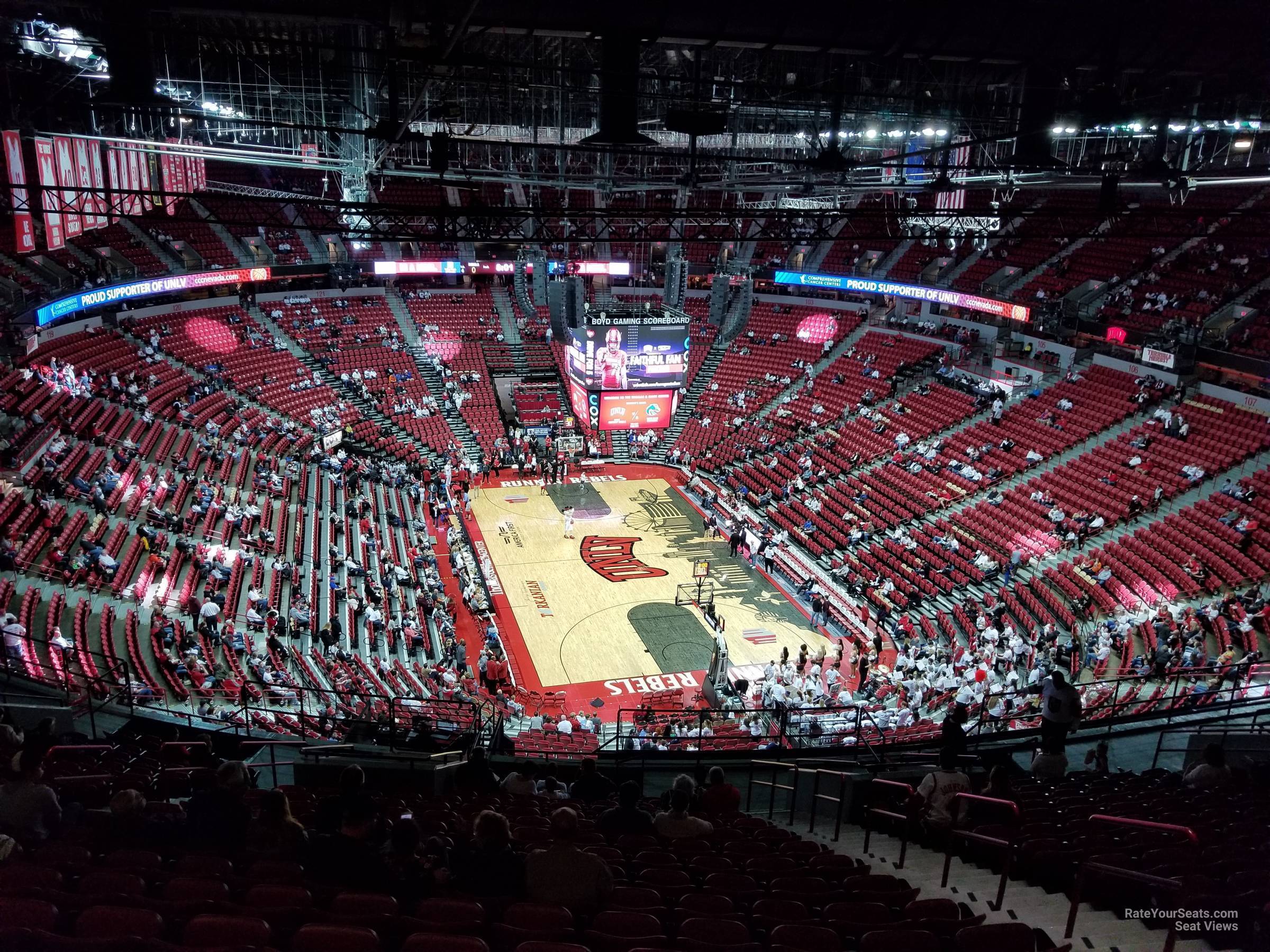 section 220, row t seat view  - thomas and mack center
