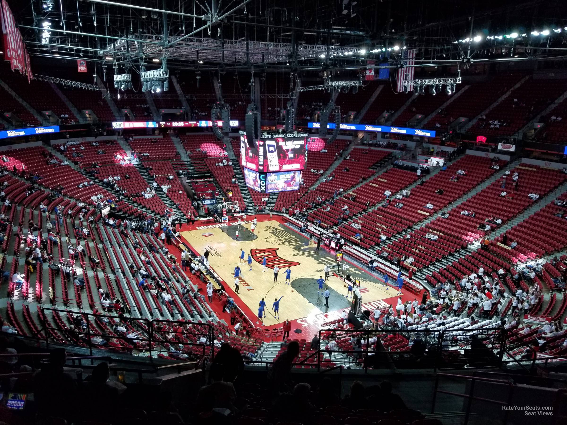 section 221, row l seat view  - thomas and mack center