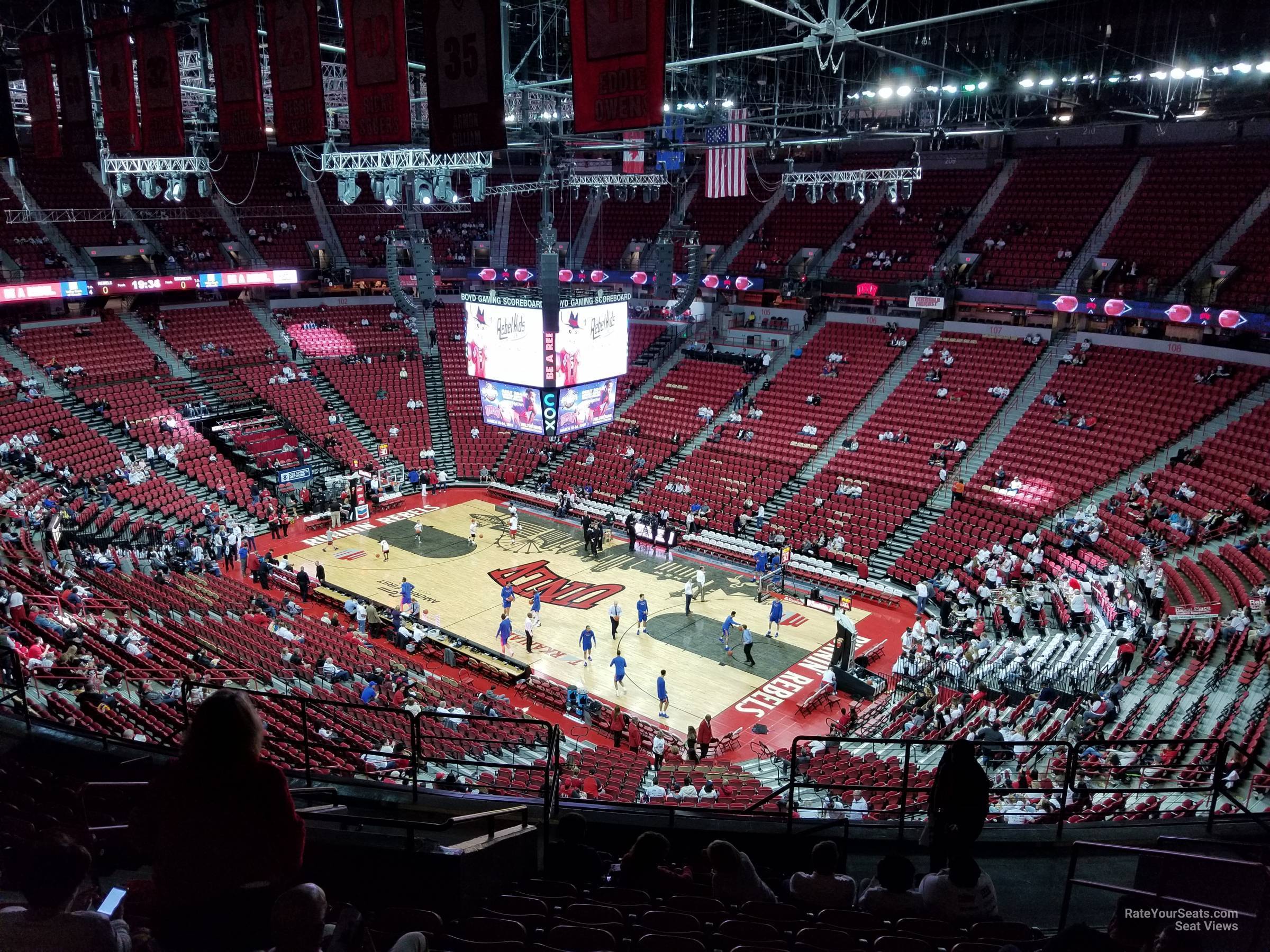 section 223, row l seat view  - thomas and mack center